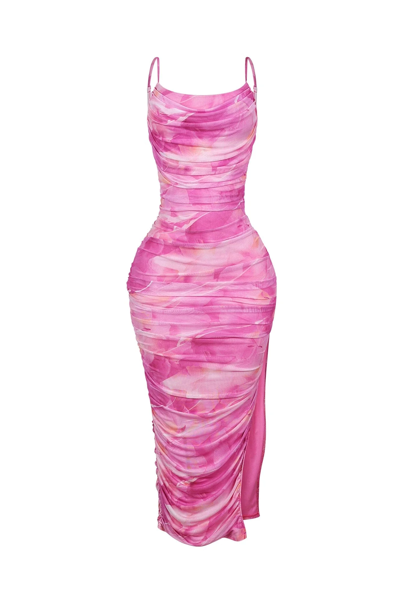 Metis Mesh Printed Ruched Tank Dress - Image 4