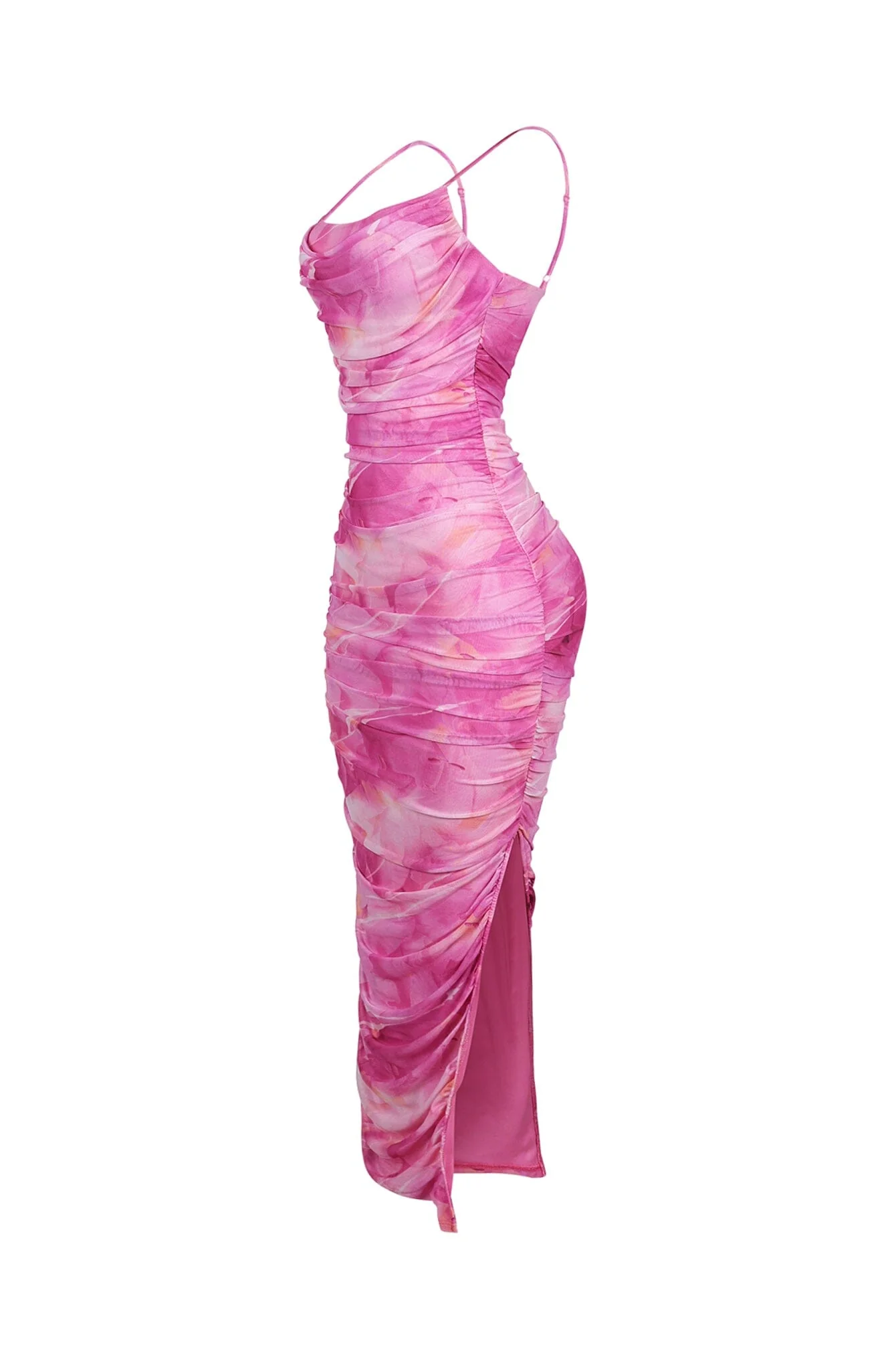 Metis Mesh Printed Ruched Tank Dress - Image 5