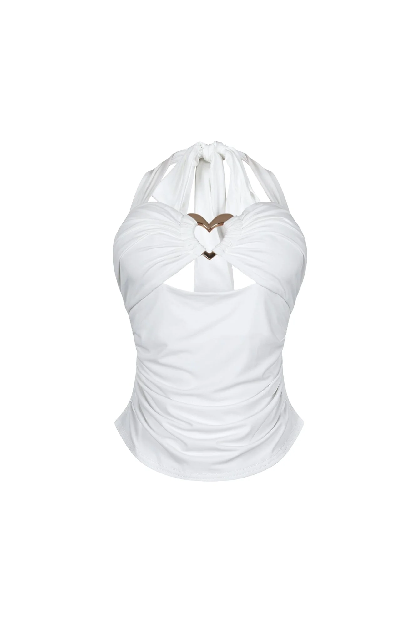 Micah Heart Metal Halter Top - Image 3