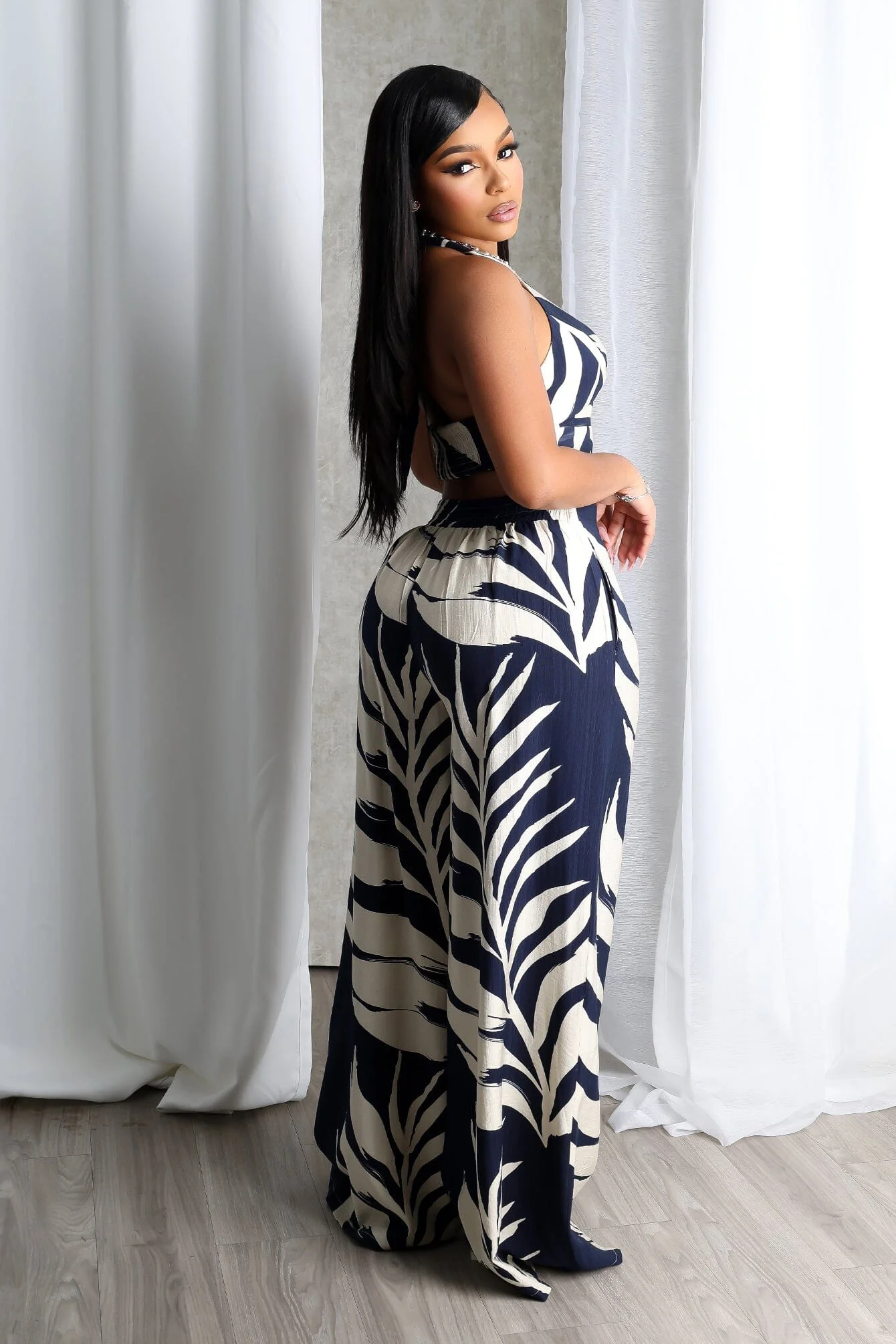 Michiyo Print Button Vest & Pants SET - Image 2