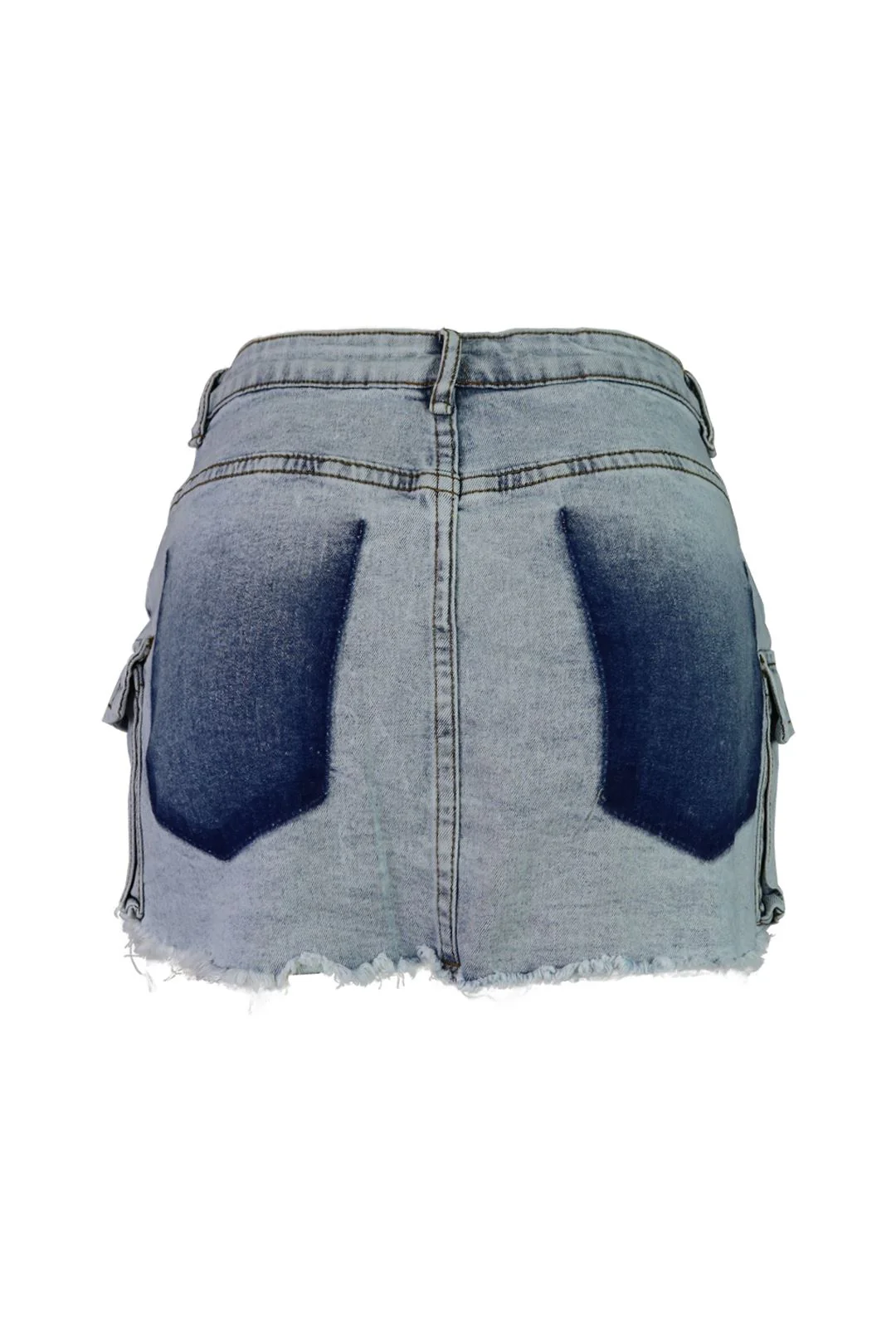 Original Mid Rise Cargo Denim Skirt - Image 3