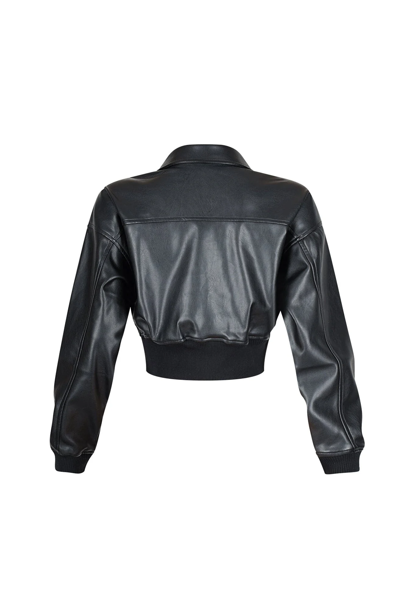 Midnight Rider PU Bomber Jacket - Image 4