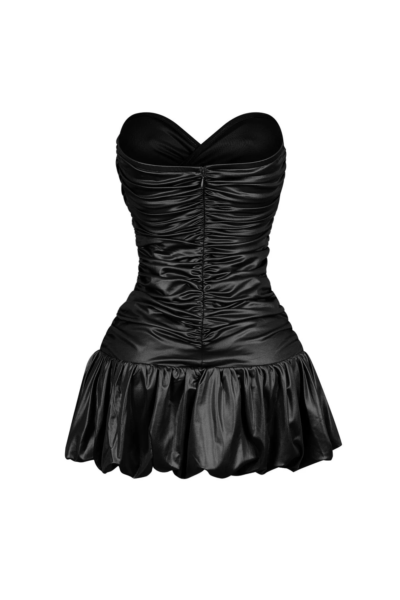 Mikah Shiny Ruched Bubble Mini Dress - Image 9