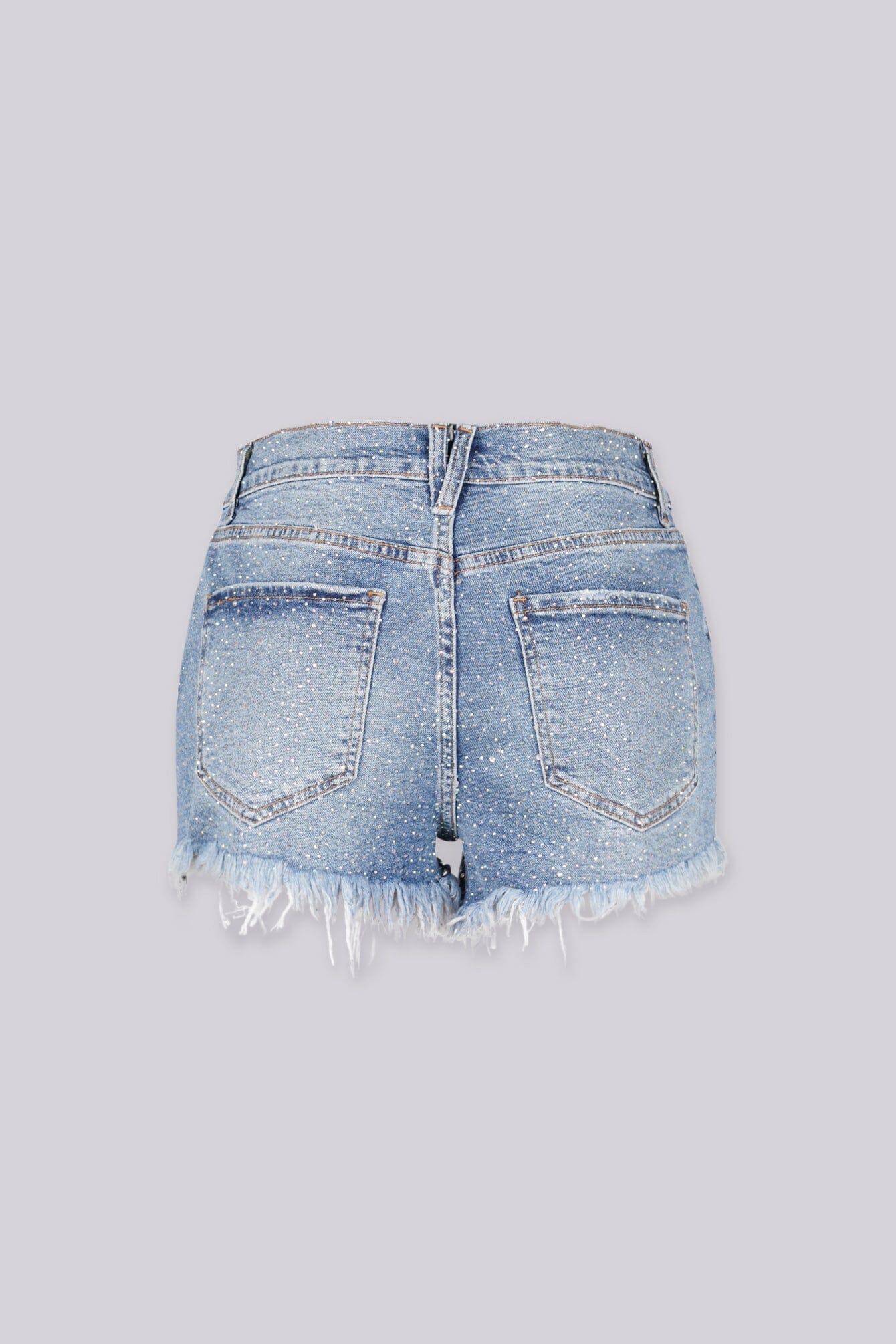 Mimmi Rhinestone Denim Shorts - Image 9
