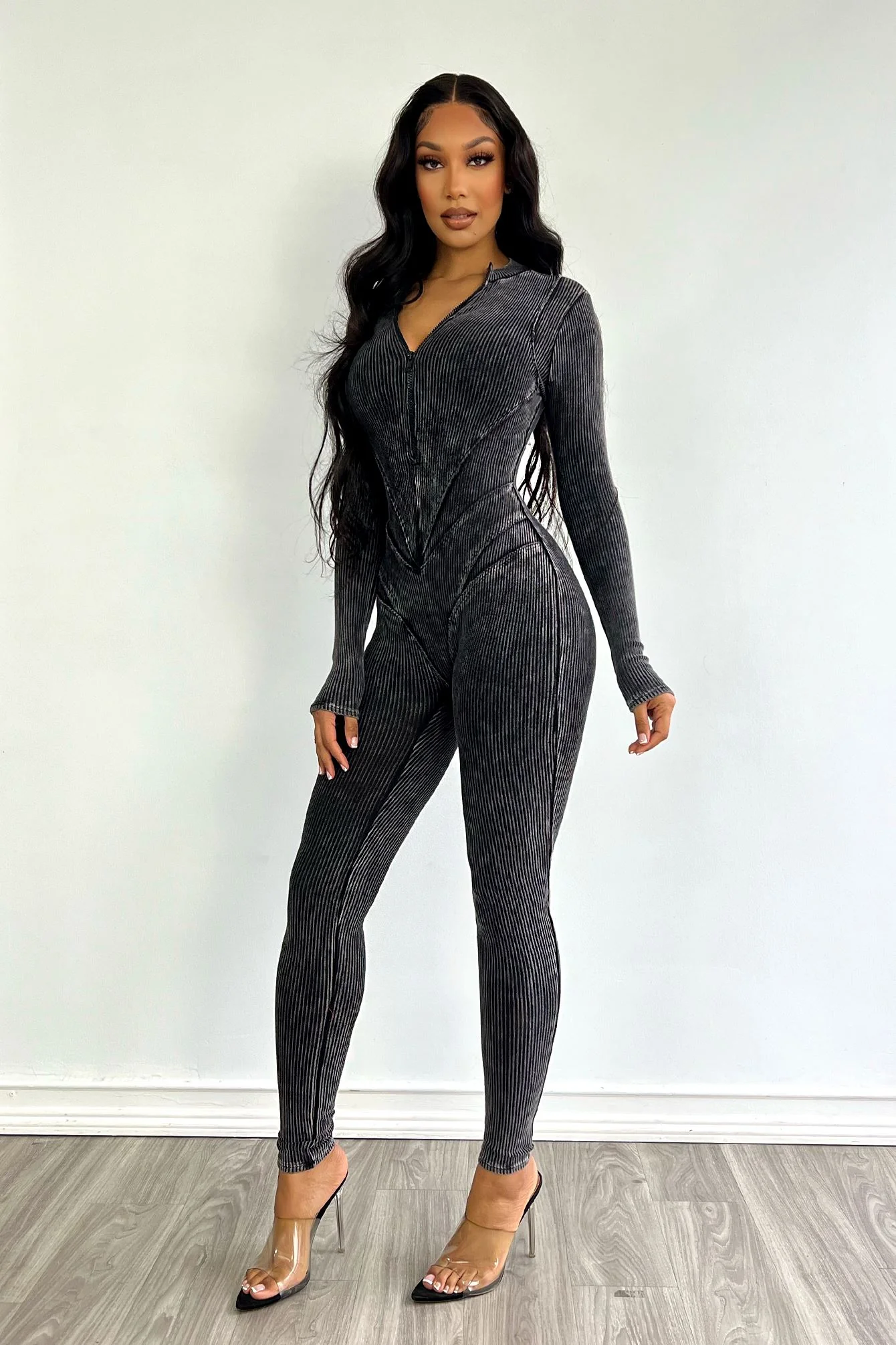 Fallon Mineral Washed Stitch Out Jumpsuit - Image 5