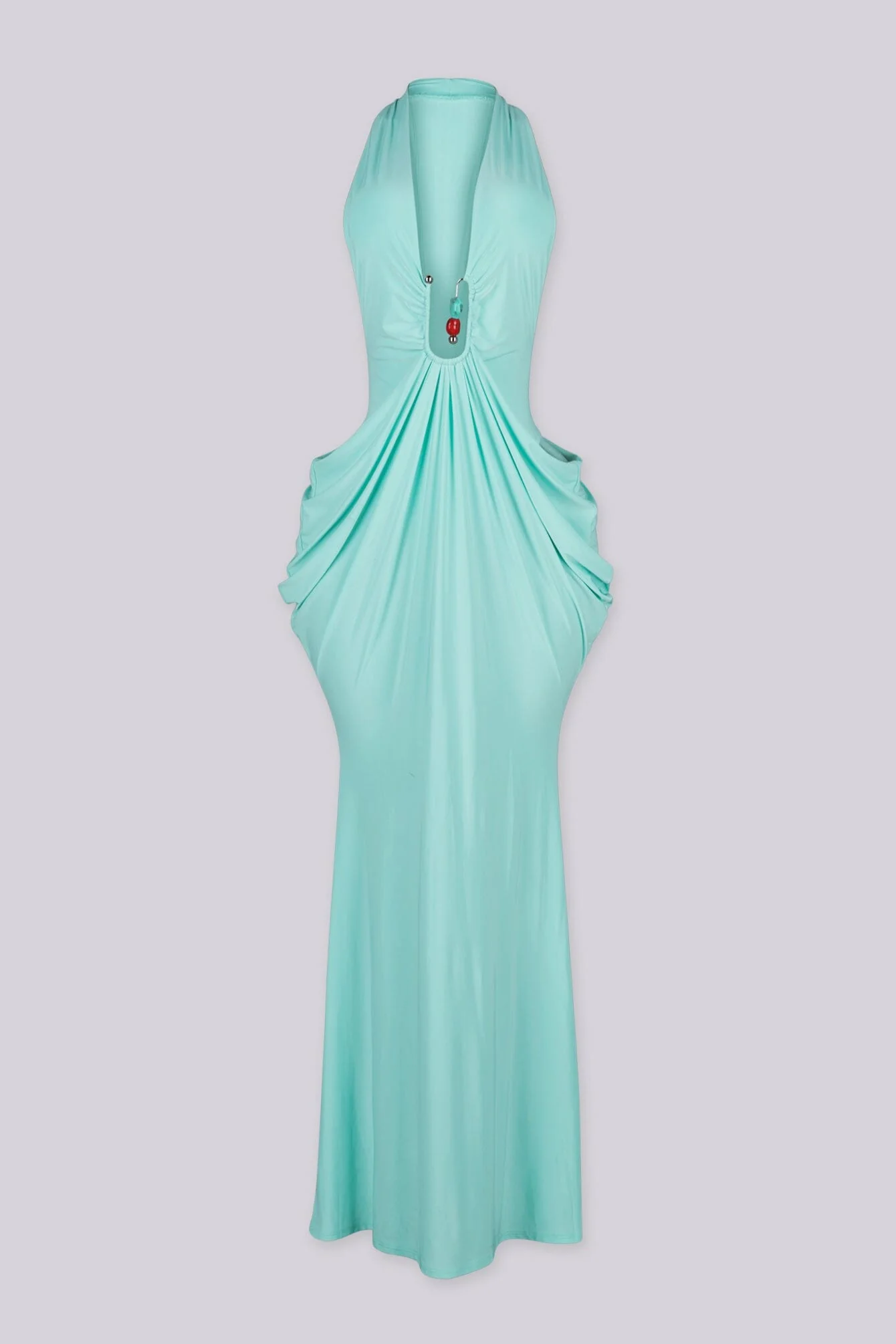 Mint Beaded O-Ring  Maxi Dress - Image 3