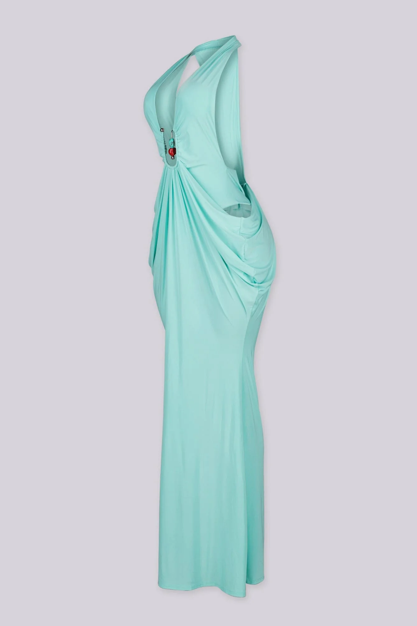 Mint Beaded O-Ring  Maxi Dress - Image 4