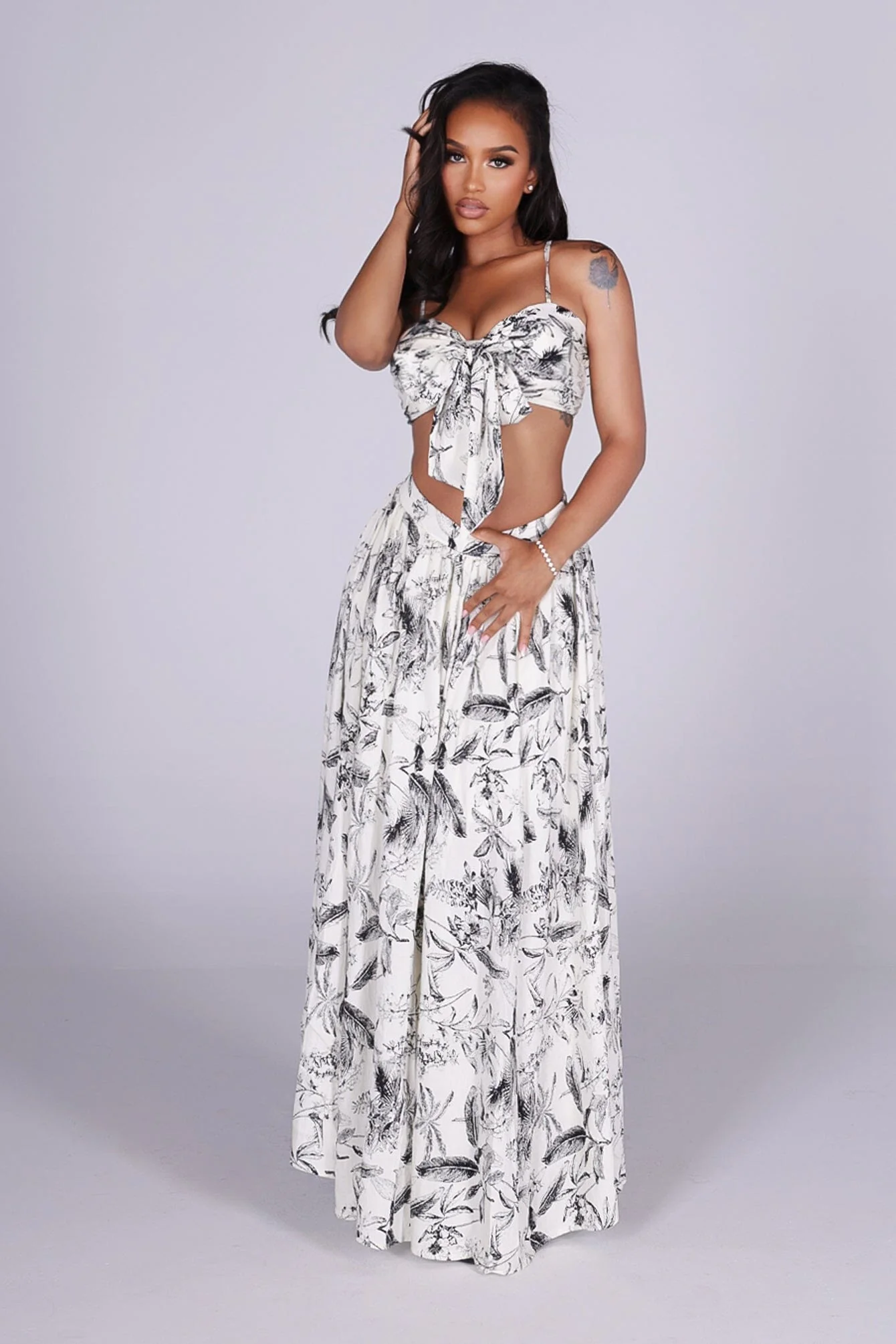 Misty Sand Bra Top & Skirt SET