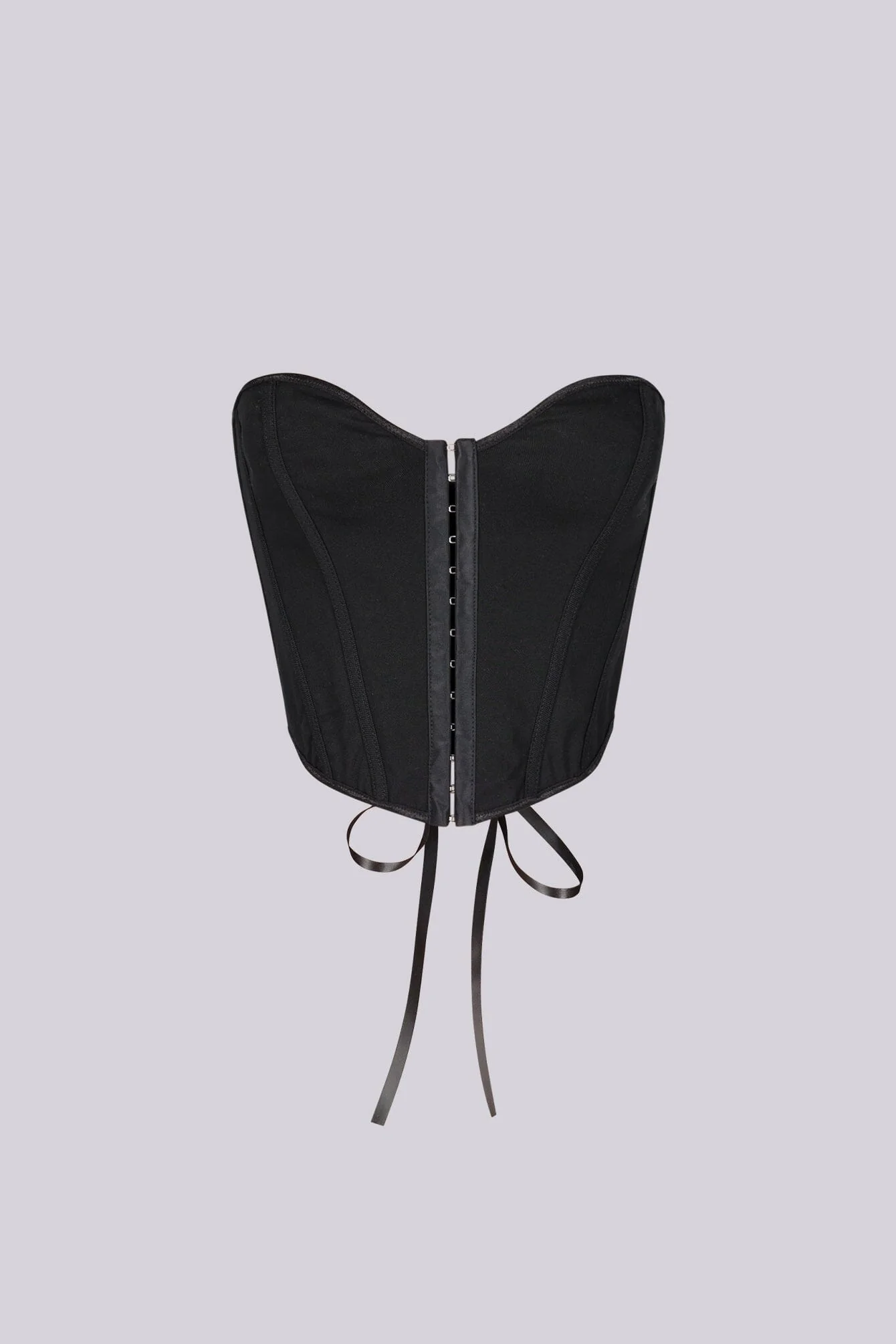 Modern Black Lace Up Corset Top - Image 4