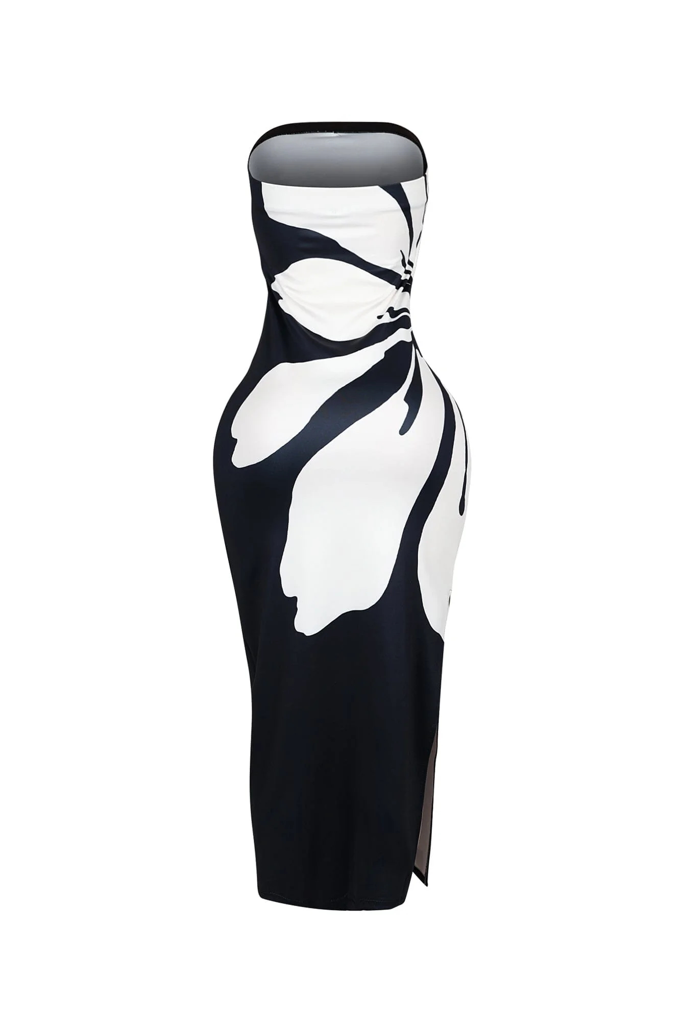 Modern Strapless Floral Pattern Tube Dress - Image 5