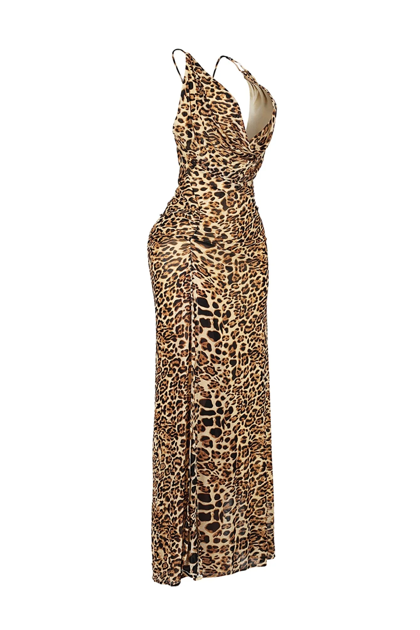 Monsoon Leopard Mesh Maxi Dress - Image 5