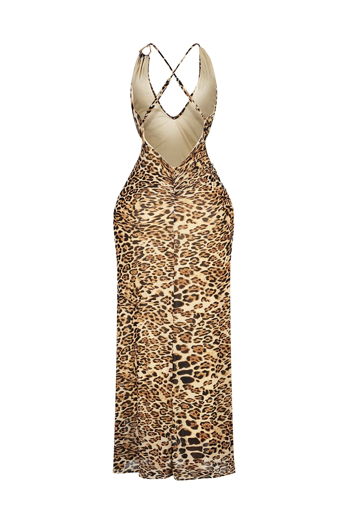 Monsoon Leopard Mesh Maxi Dress - Image 6