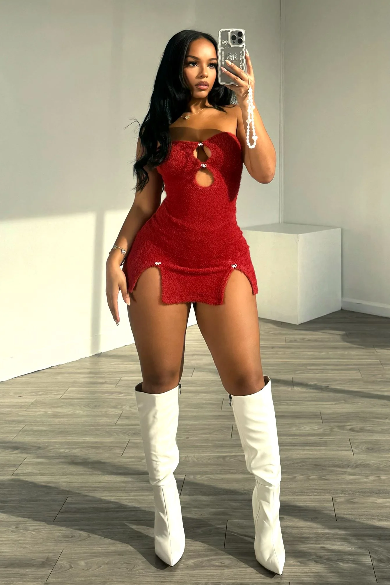 Must Love It Fuzzy Tube Mini Dress - Image 4