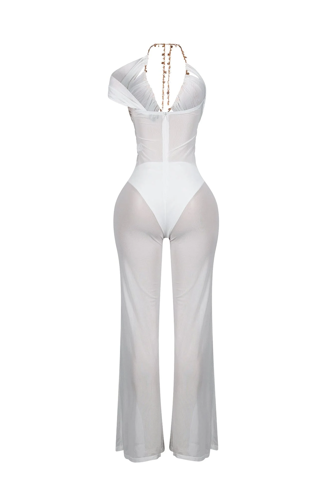 Myllure Mesh Chain Halter Jumpsuit - Image 11