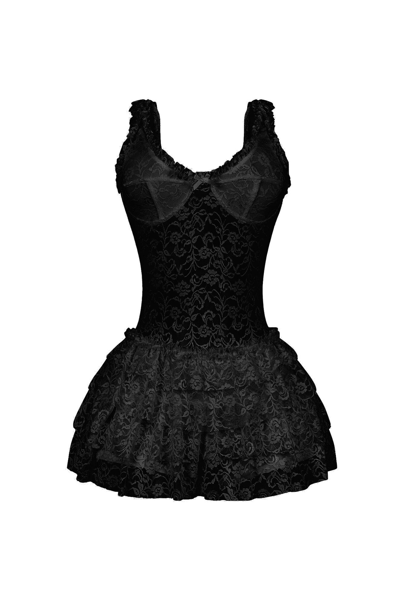 Myrah Lace Ruffle Mini Dress - Image 4