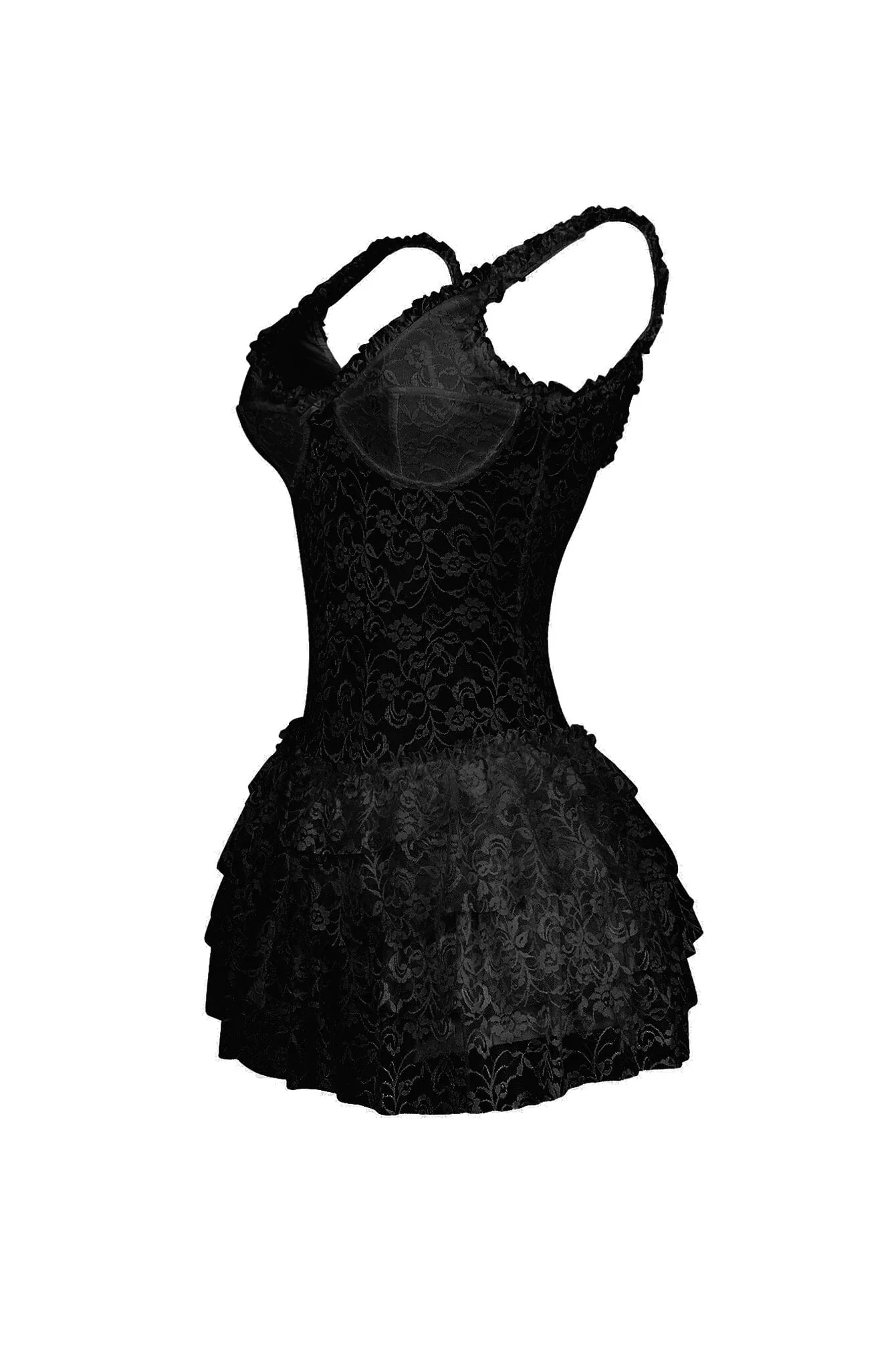 Myrah Lace Ruffle Mini Dress - Image 6