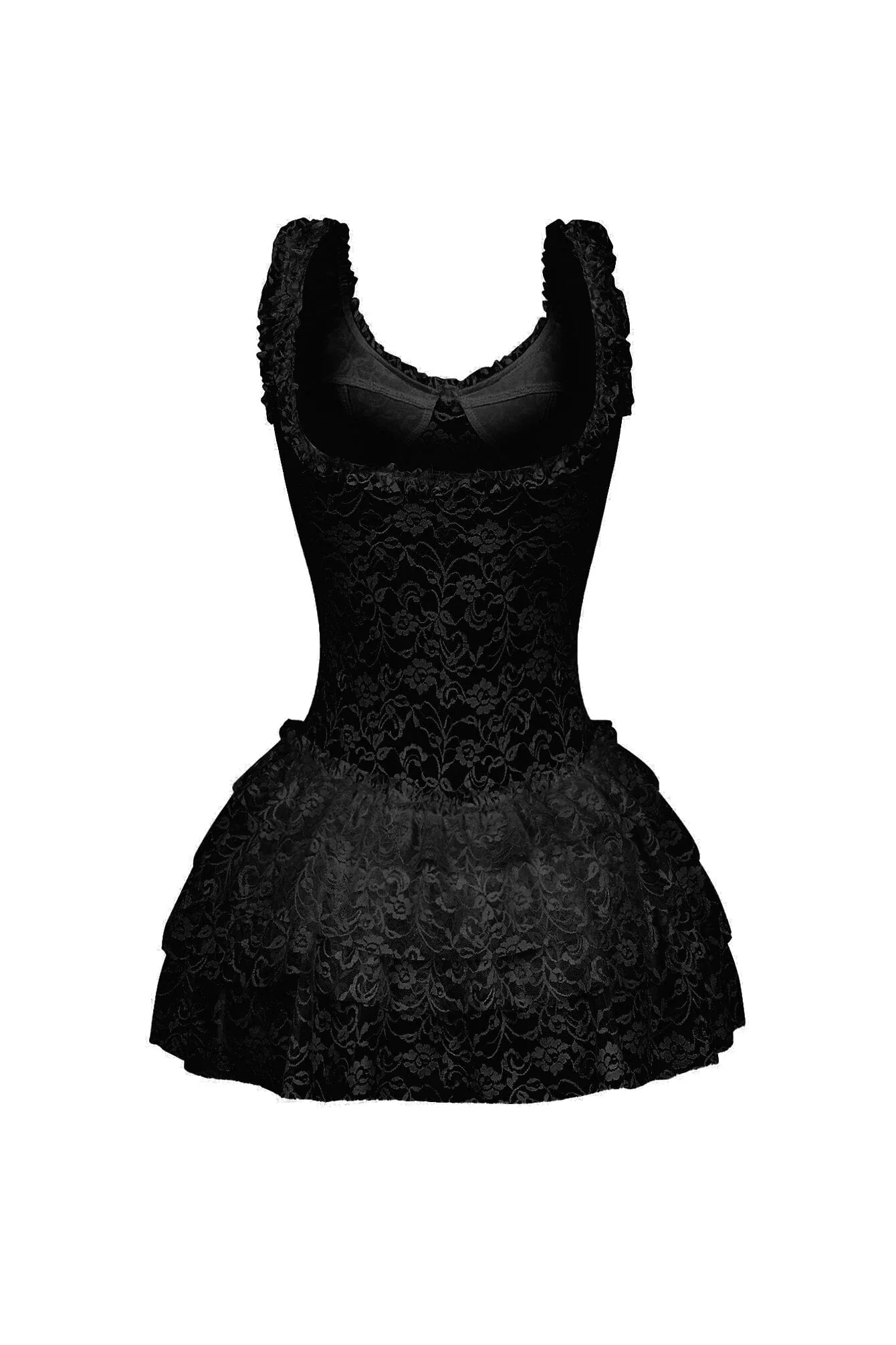 Myrah Lace Ruffle Mini Dress - Image 8