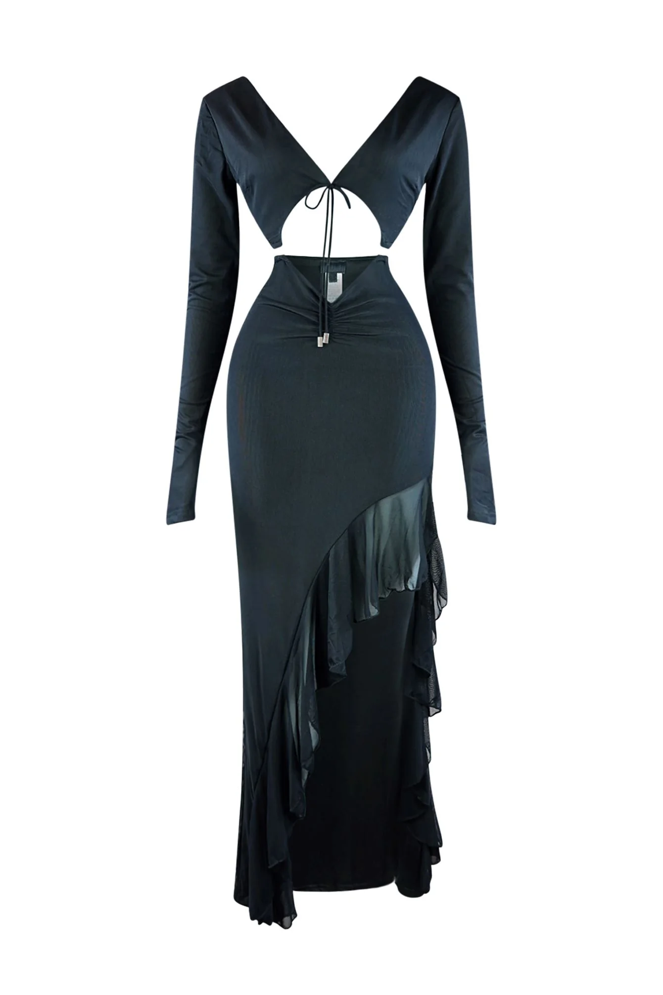 Mystic Cut Out Mesh Ruffle Dress - Image 7