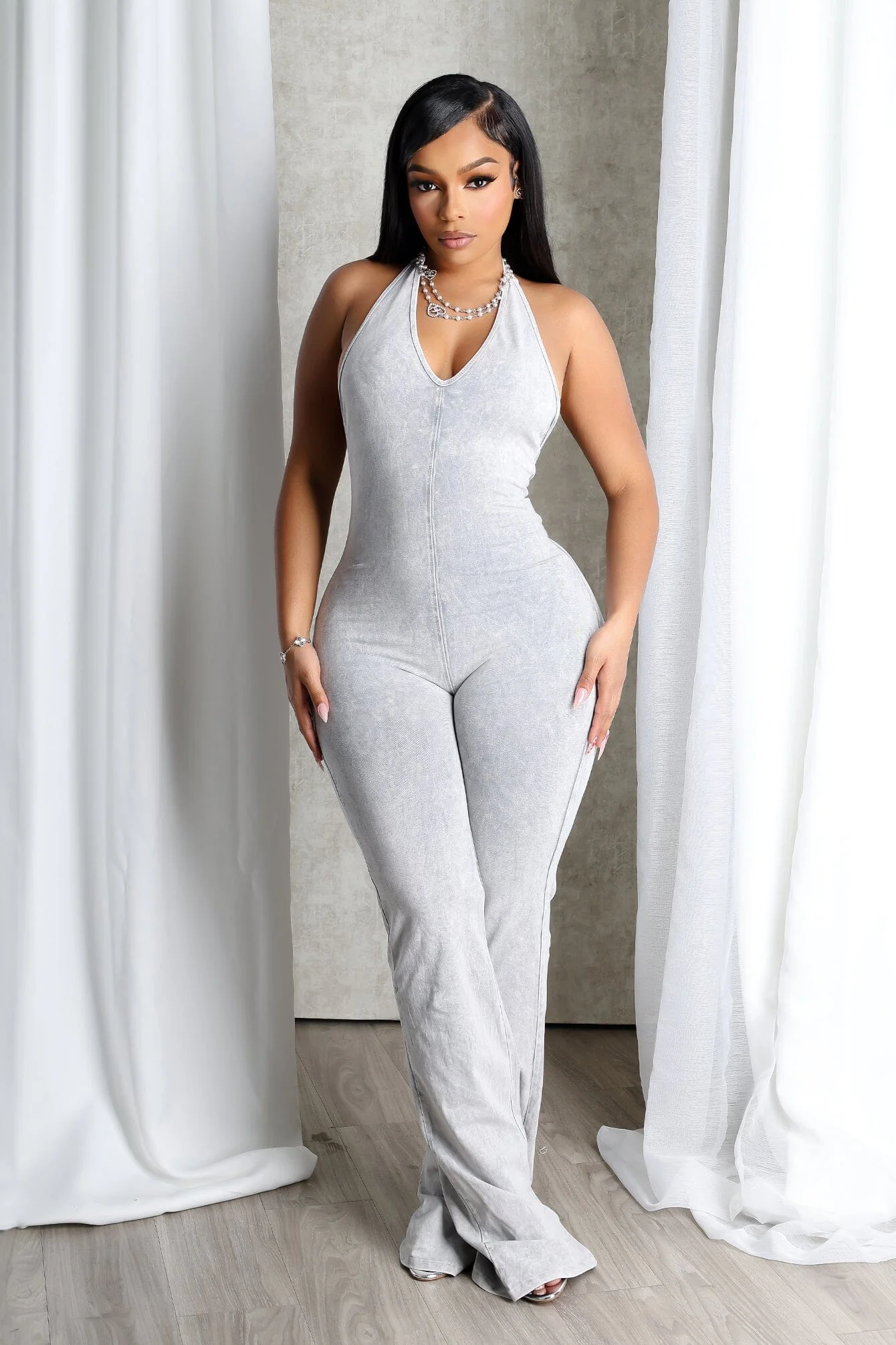 Nariko Halter Mineral Washed Jumpsuit - Image 2