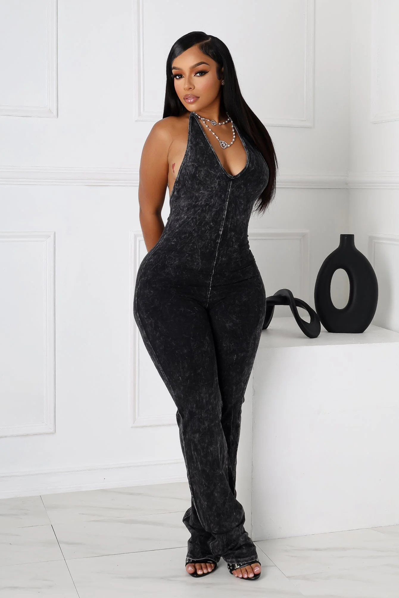 Nariko Halter Mineral Washed Jumpsuit - Image 4