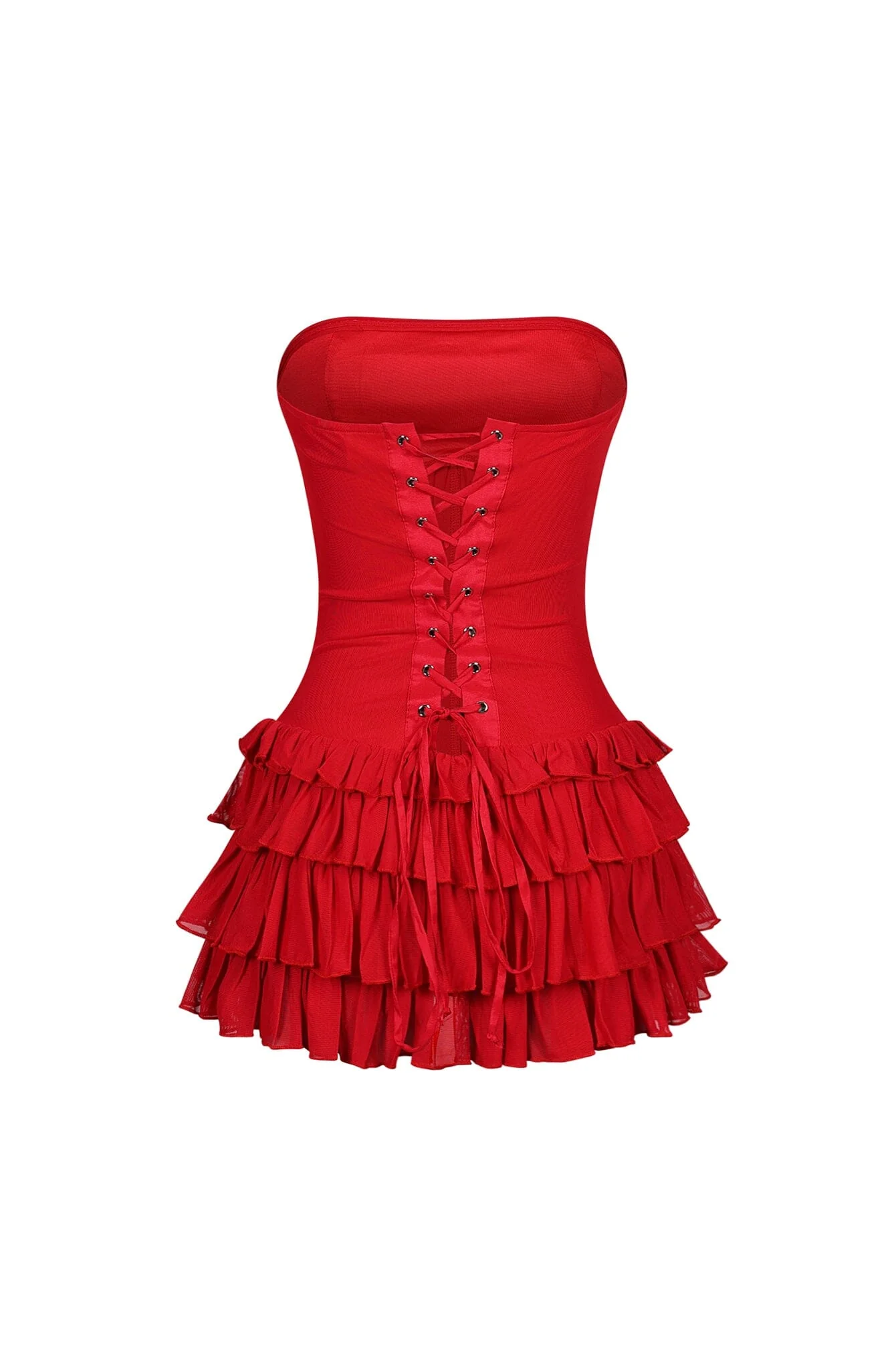 Natti Ruffled Corset Tube Mini Dress - Image 11
