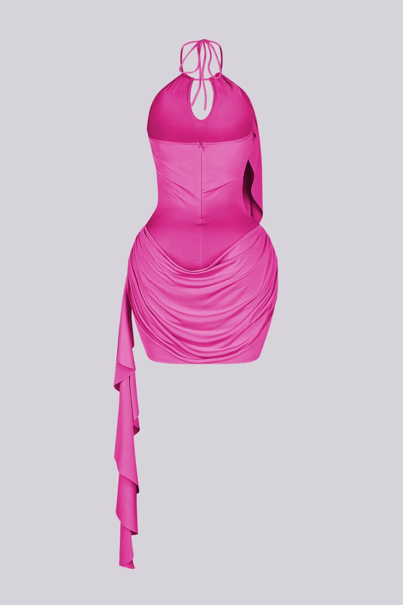 Nessy Drape Halter Mini Dress - Image 10