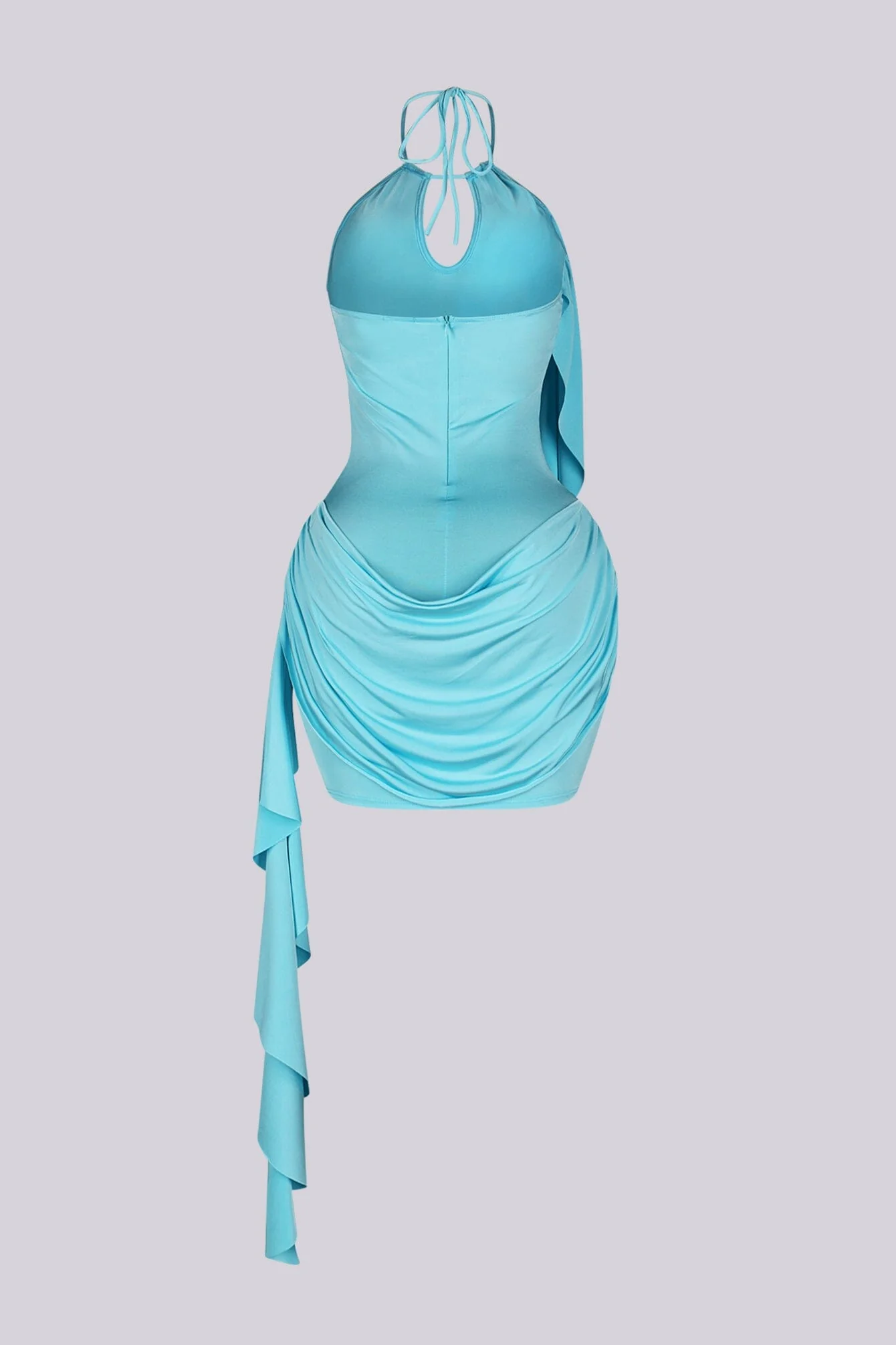 Nessy Drape Halter Mini Dress - Image 11