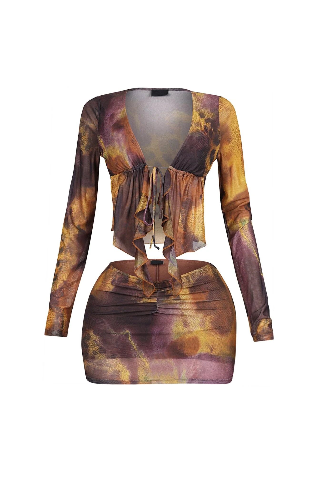 Nice Soft Mesh Ruffle Top & Skirt SET - Image 3