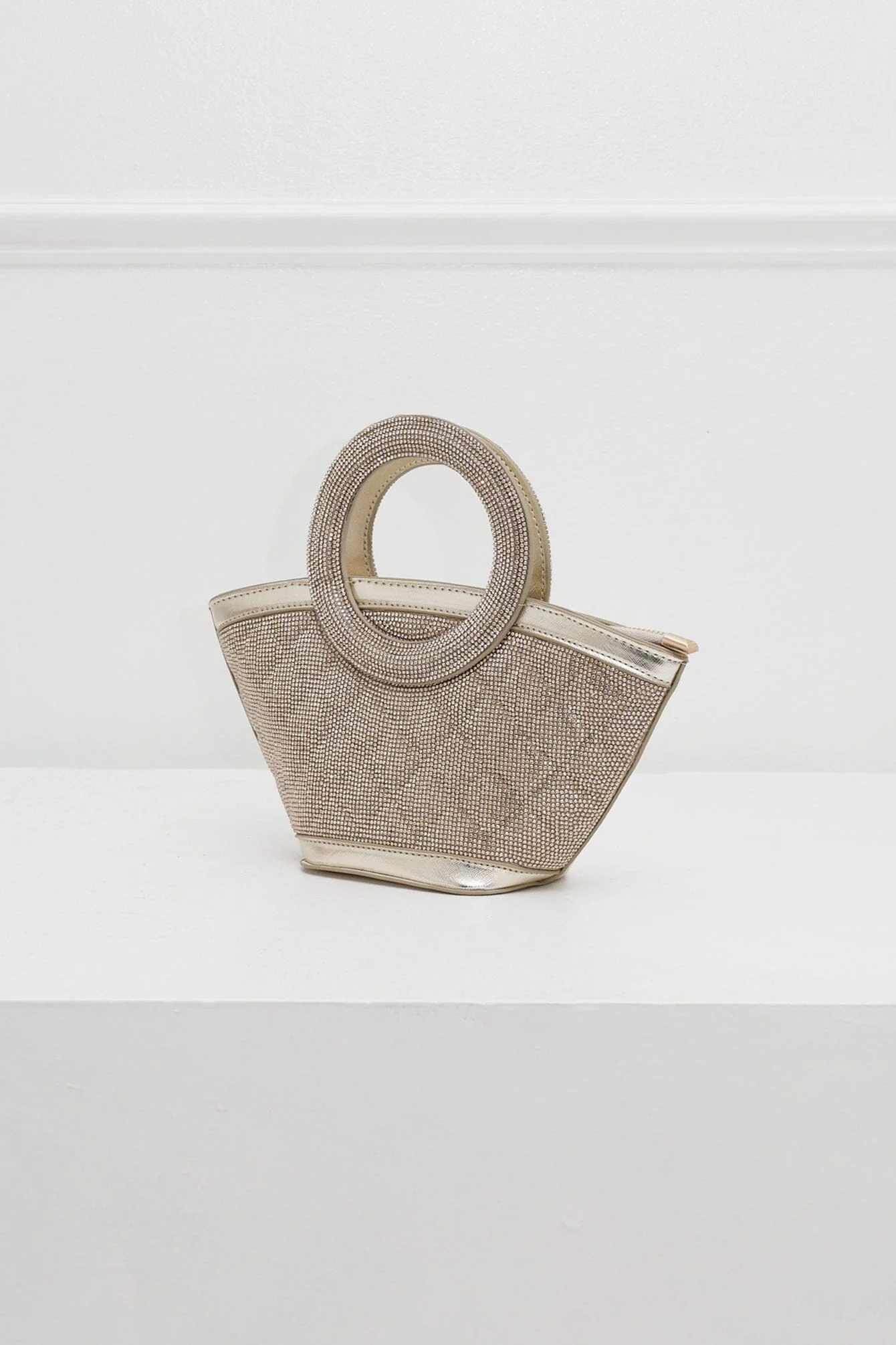 Nina Gleam Rhinestone Top Handle Bag - Image 5