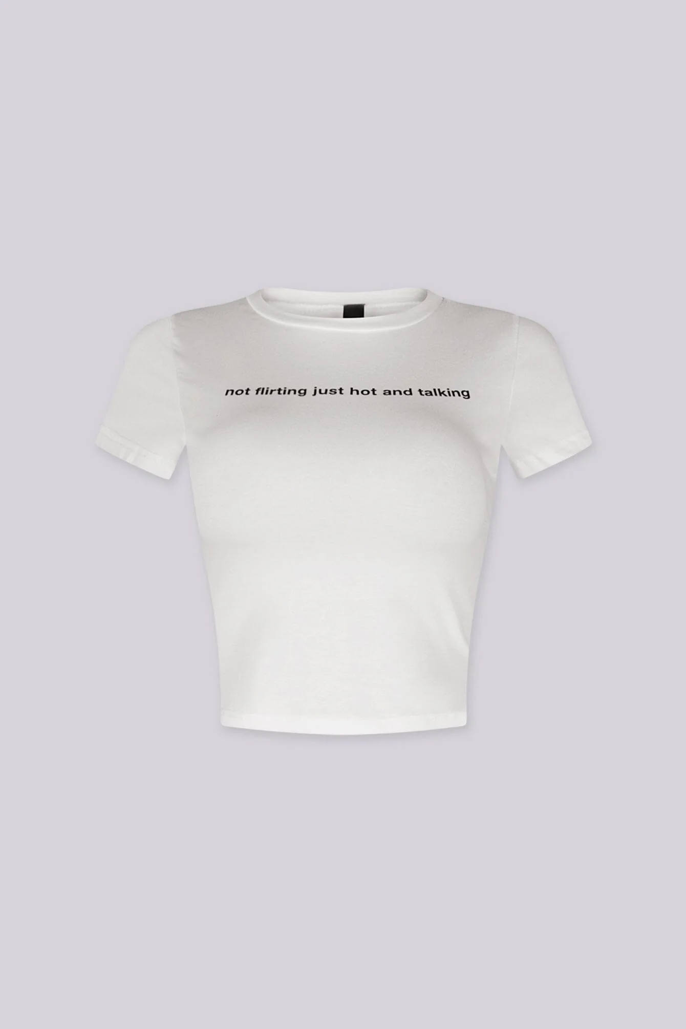 No Flirt Just Hot Crop Tee - Image 6