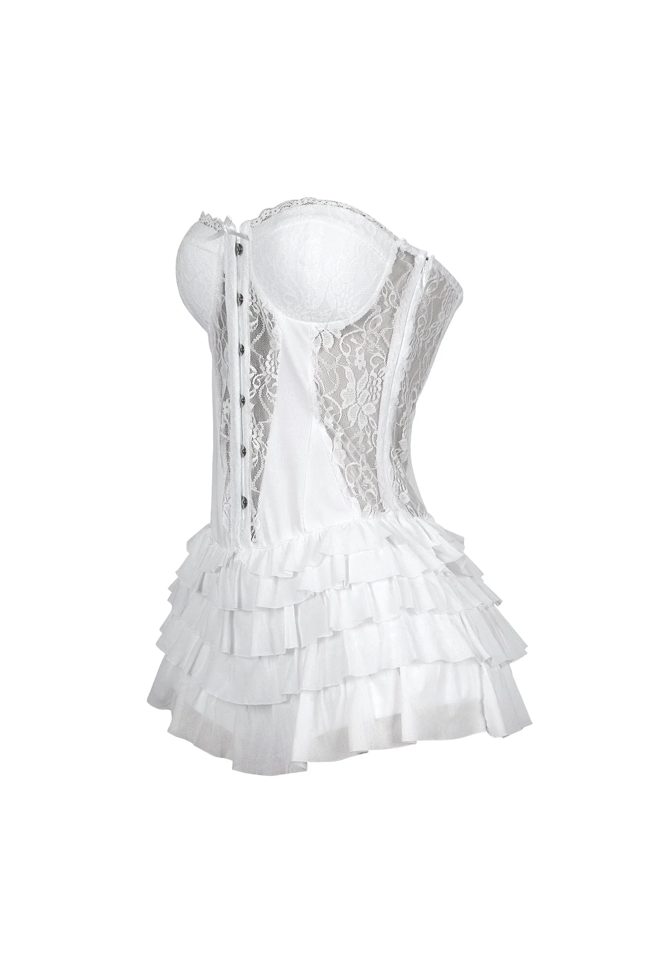 Noel Lace Tube Ruffle Mini Dress - Image 9
