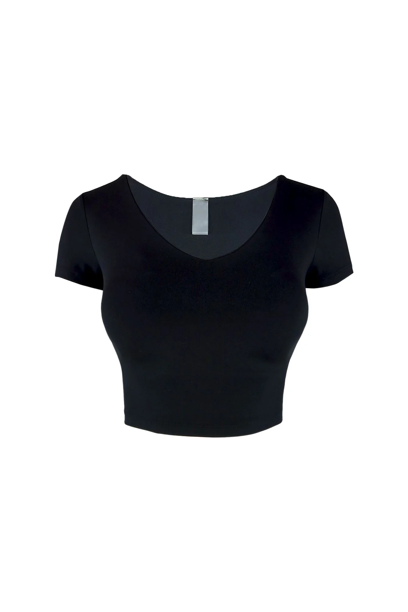About It V Neck Short Sleeve Crop Top - Image 2