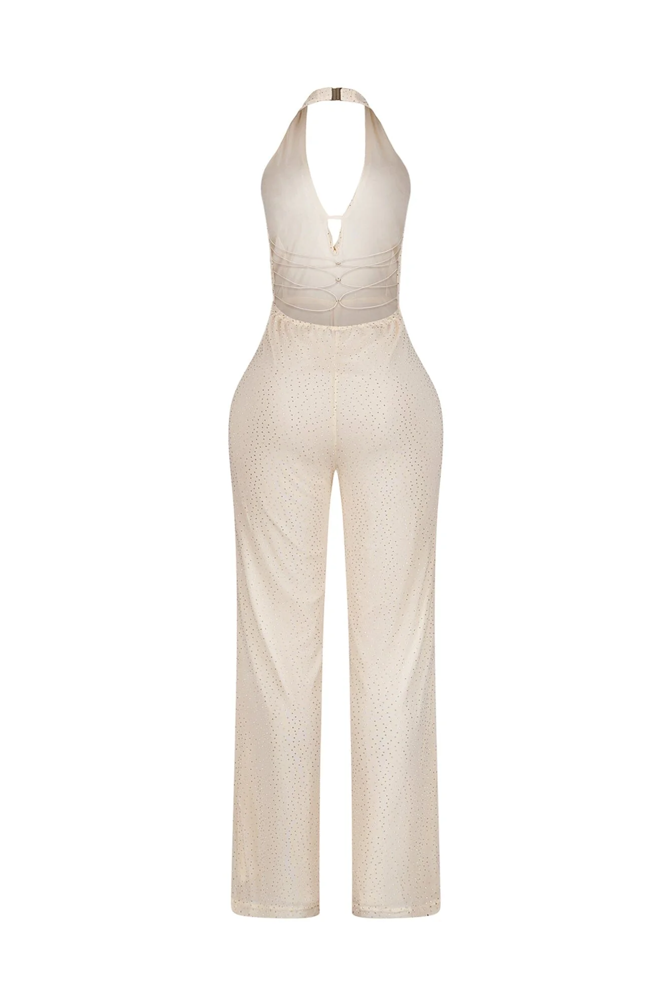 Novara Rhinestone Cowl Neck Jumpsuit - Image 11