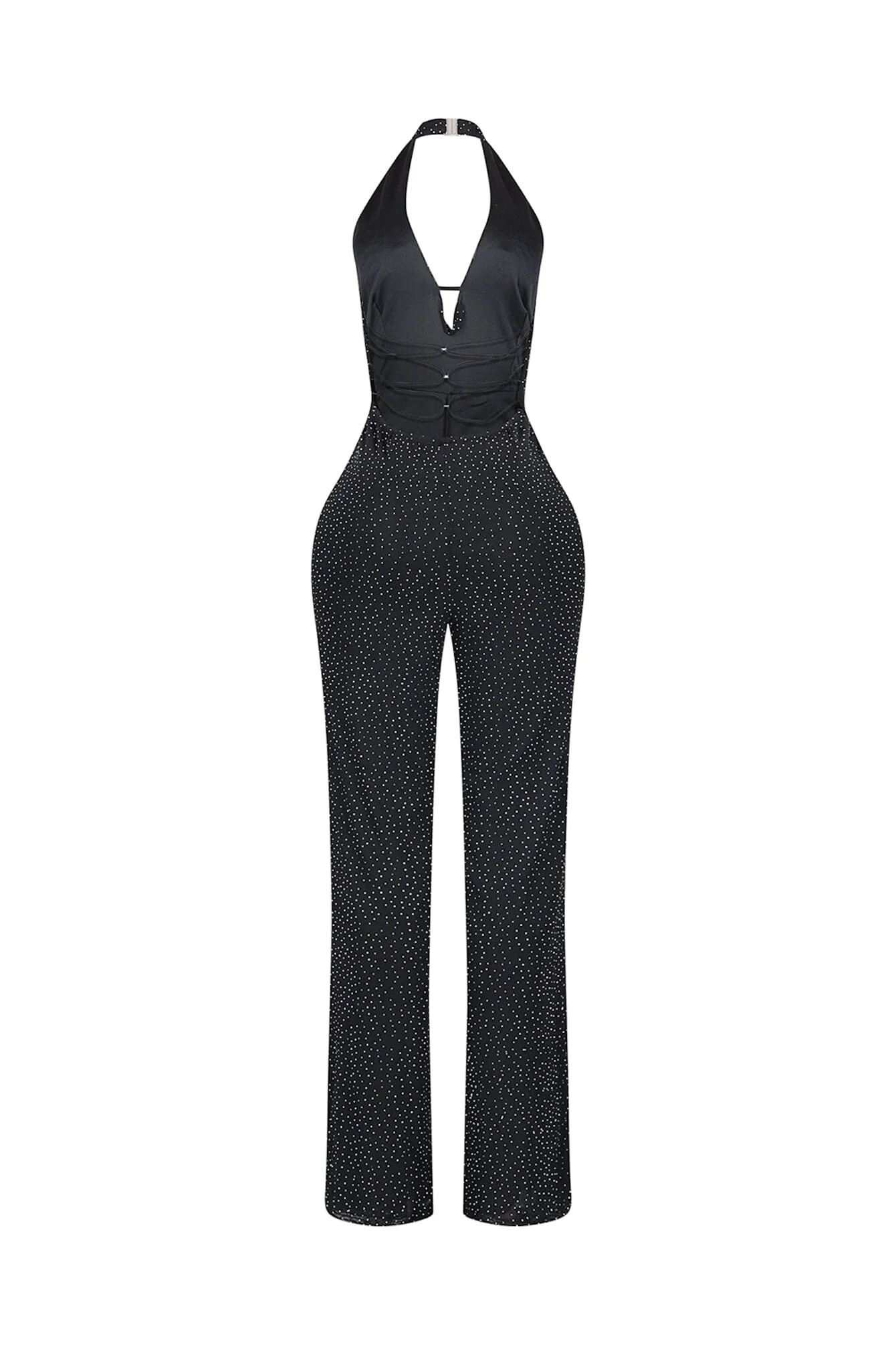 Novara Rhinestone Cowl Neck Jumpsuit - Image 12