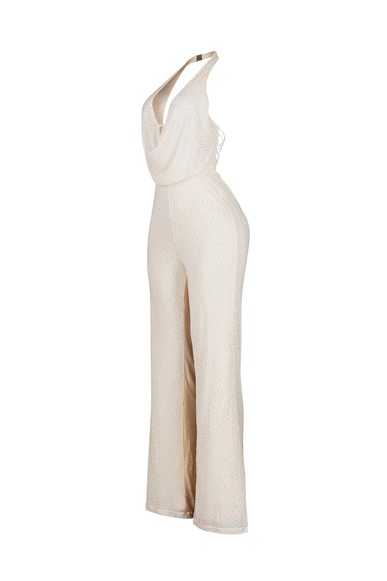 Novara Rhinestone Cowl Neck Jumpsuit - Image 9