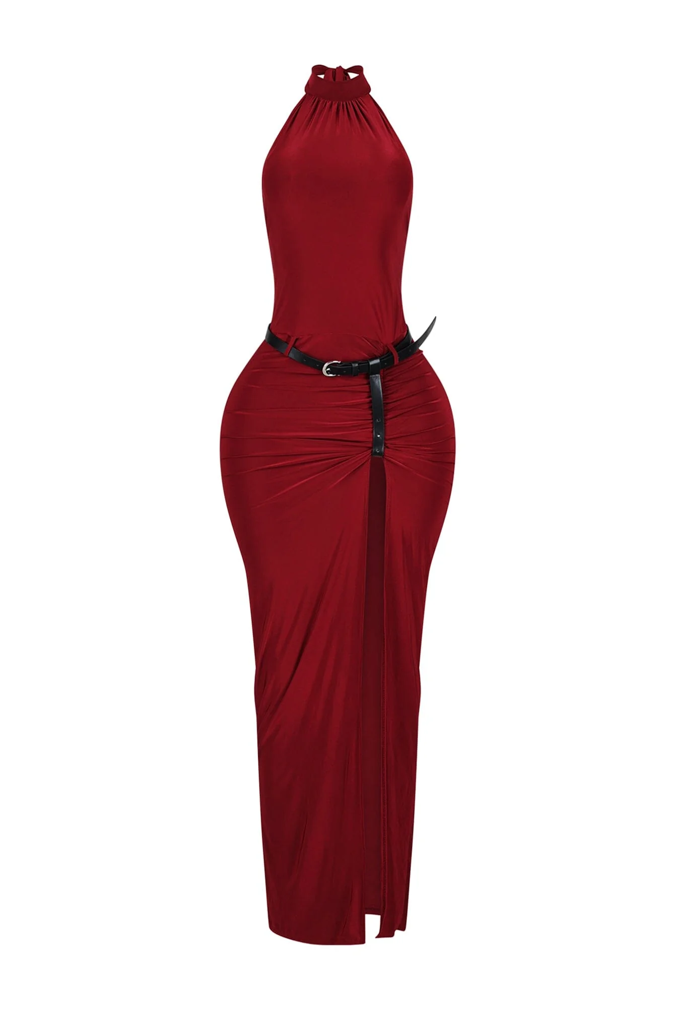 Nuit Allure Halter Maxi Dress - Image 7