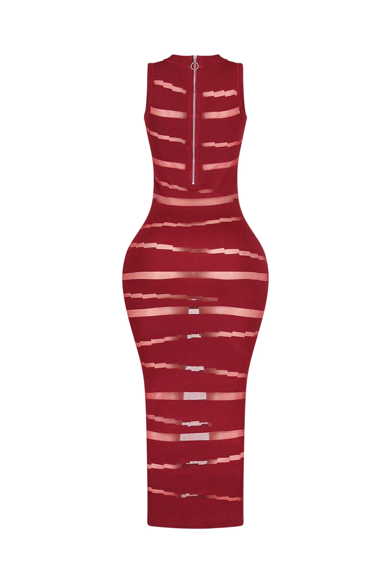 Obsidian Mesh Knit Contrast Dress - Image 11