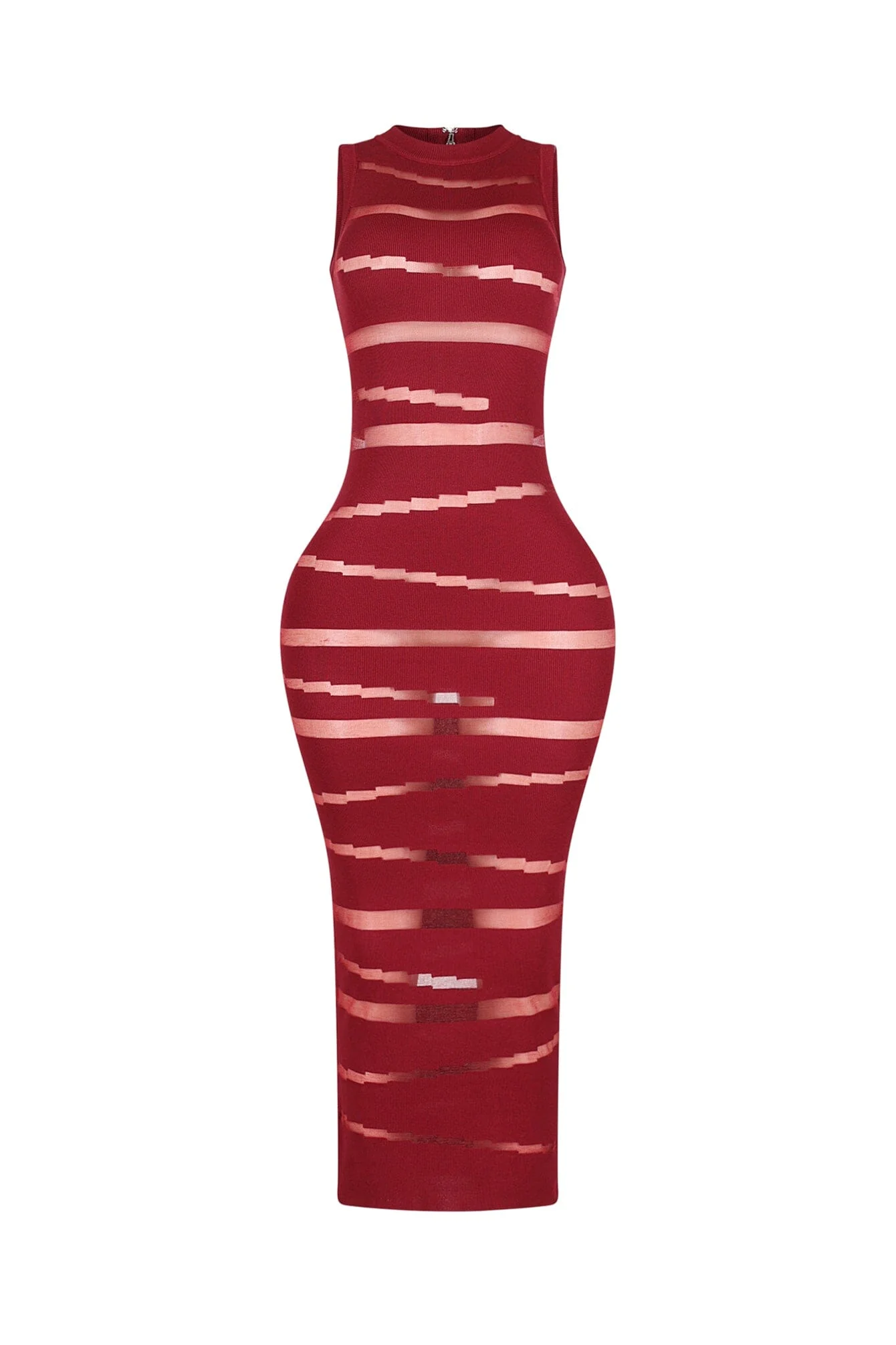 Obsidian Mesh Knit Contrast Dress - Image 5