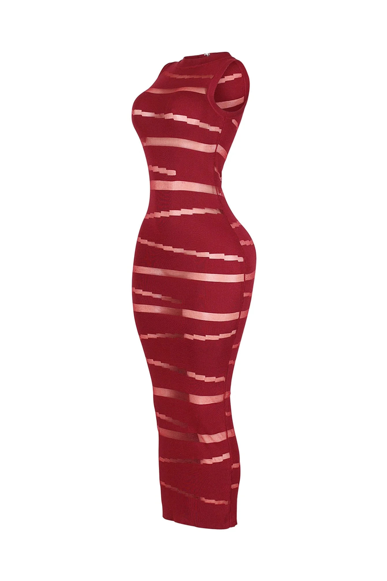 Obsidian Mesh Knit Contrast Dress - Image 9