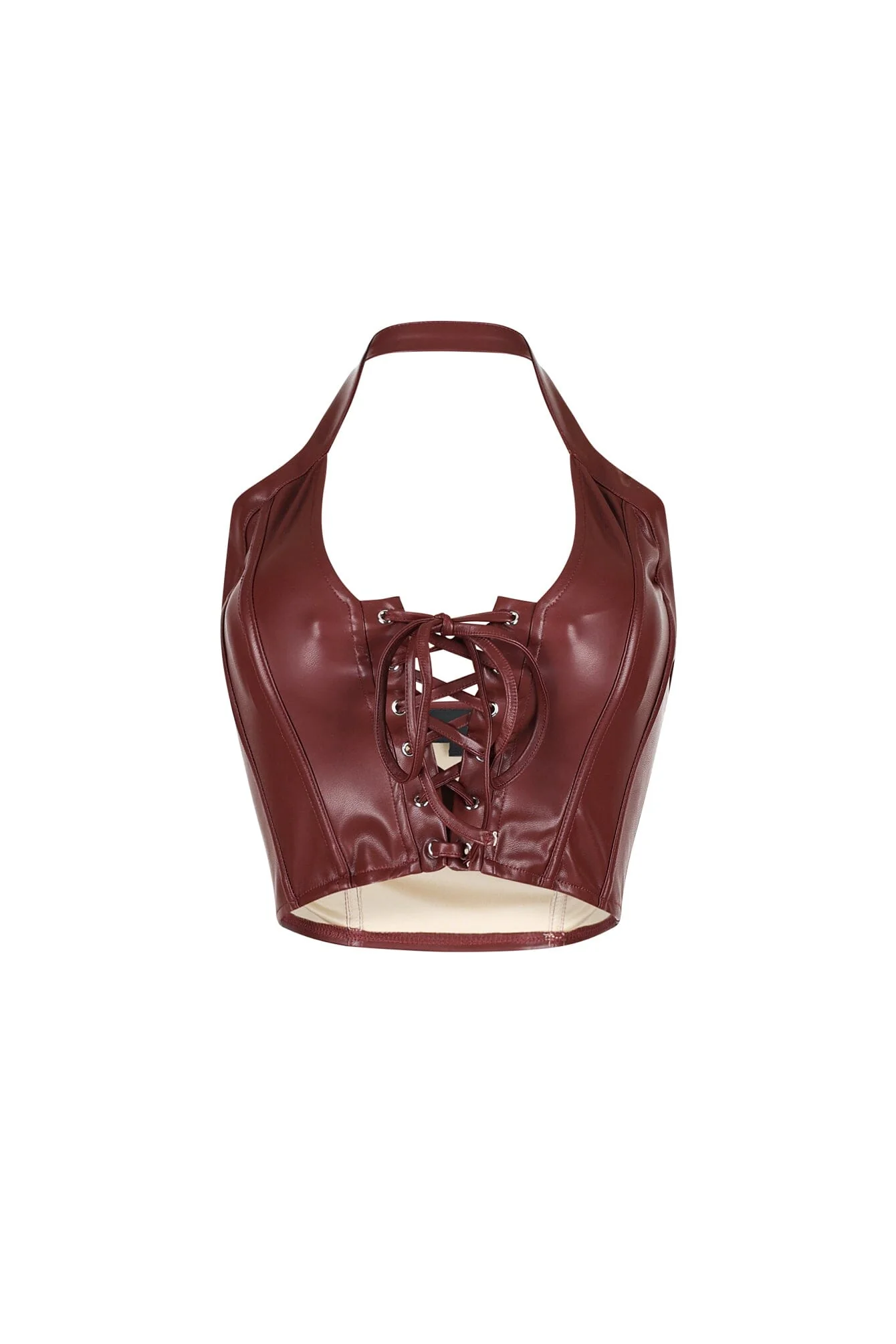 Off Roading Faux Leather Halter Top - Image 4