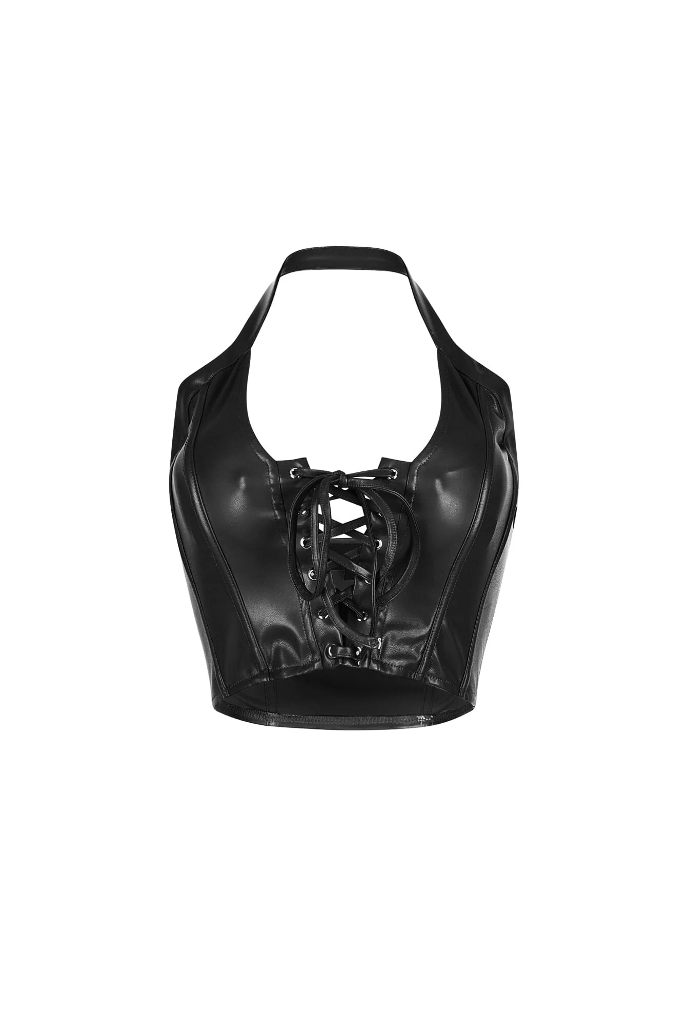 Off Roading Faux Leather Halter Top - Image 5