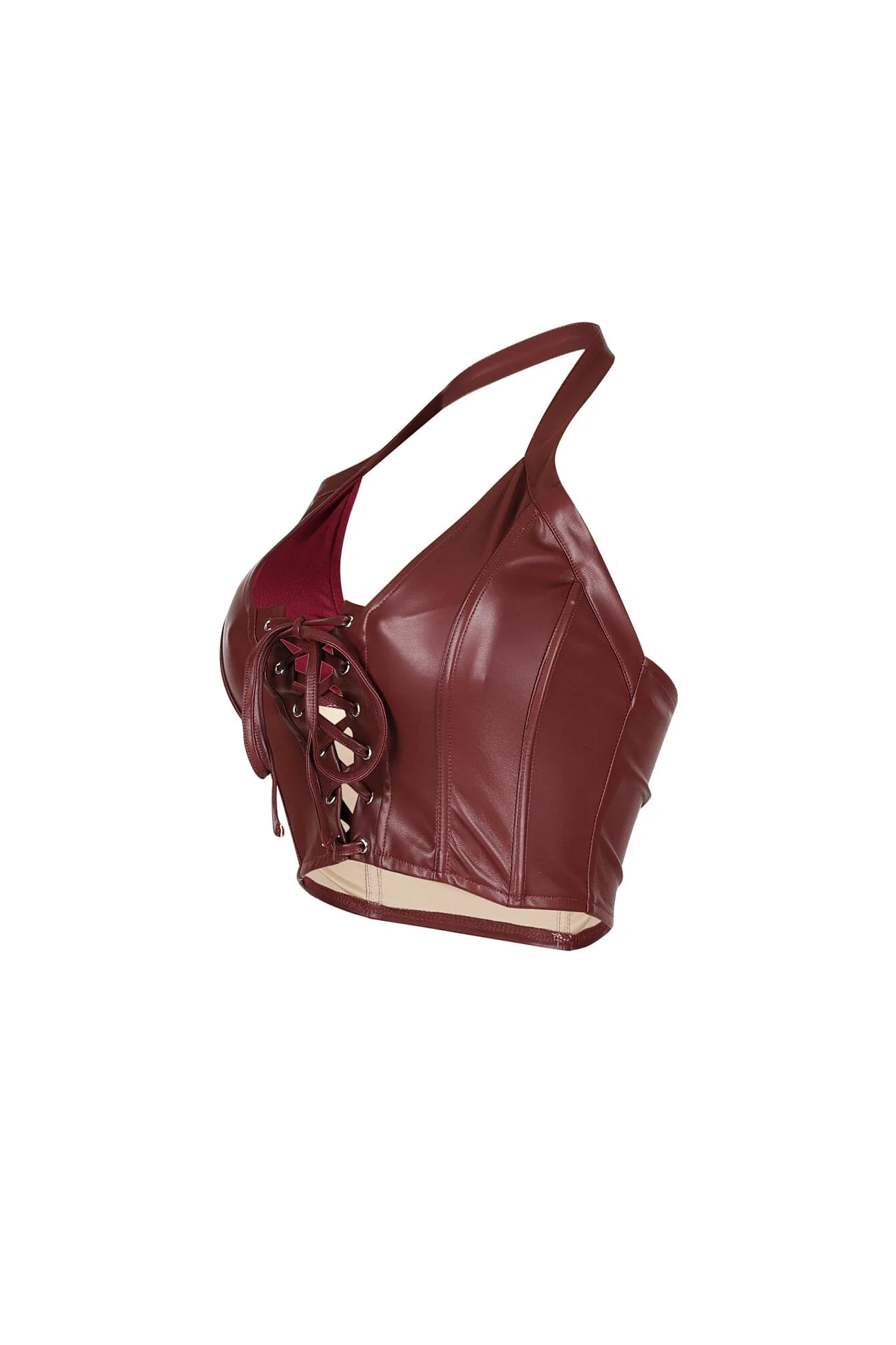 Off Roading Faux Leather Halter Top - Image 6