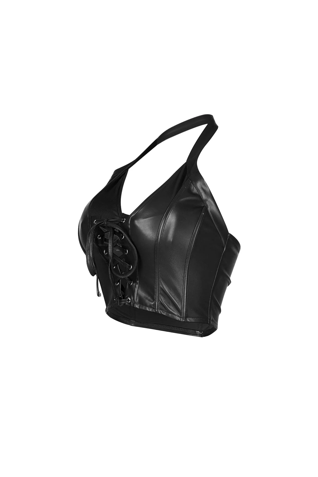 Off Roading Faux Leather Halter Top - Image 7