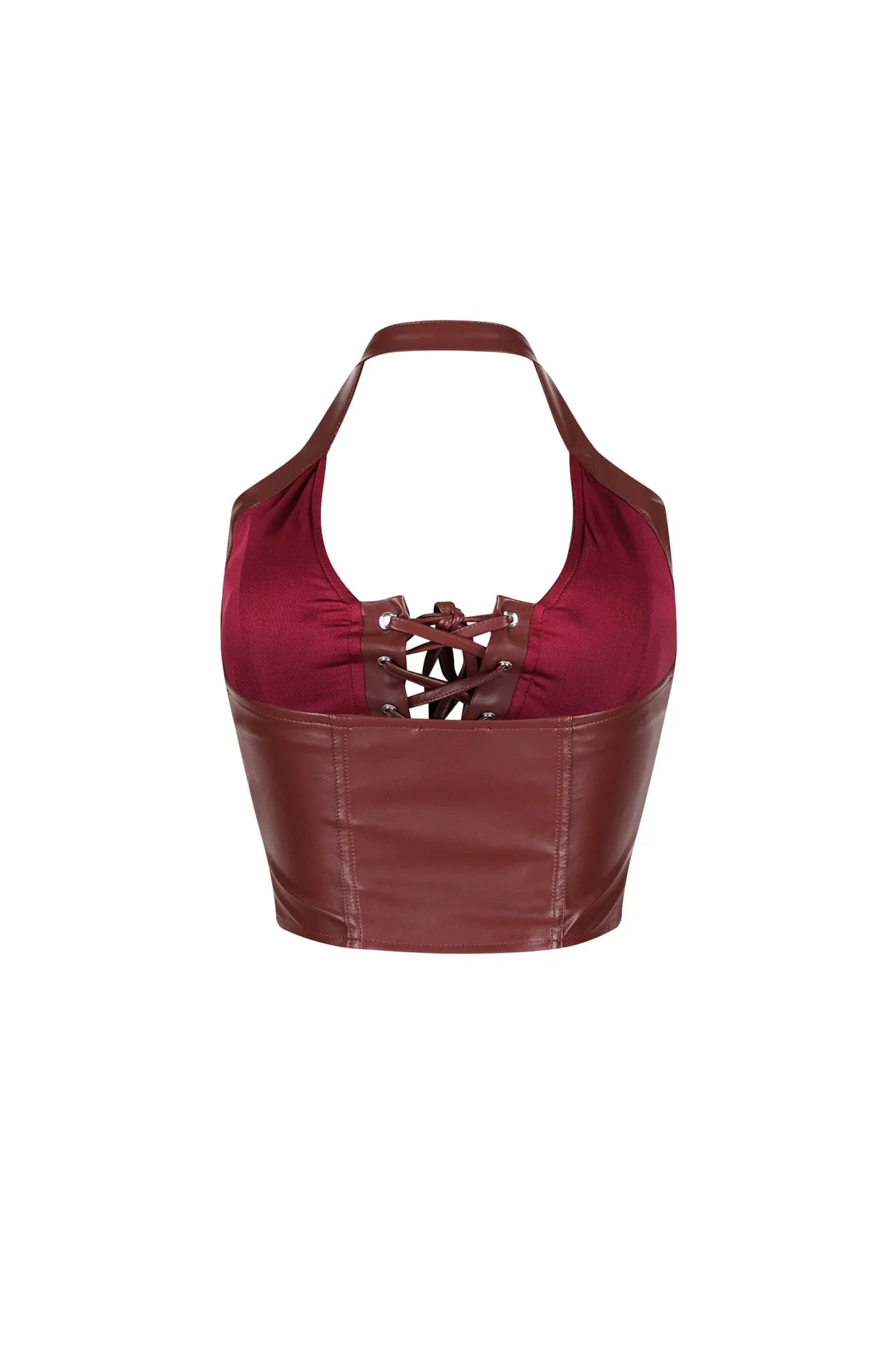 Off Roading Faux Leather Halter Top - Image 8