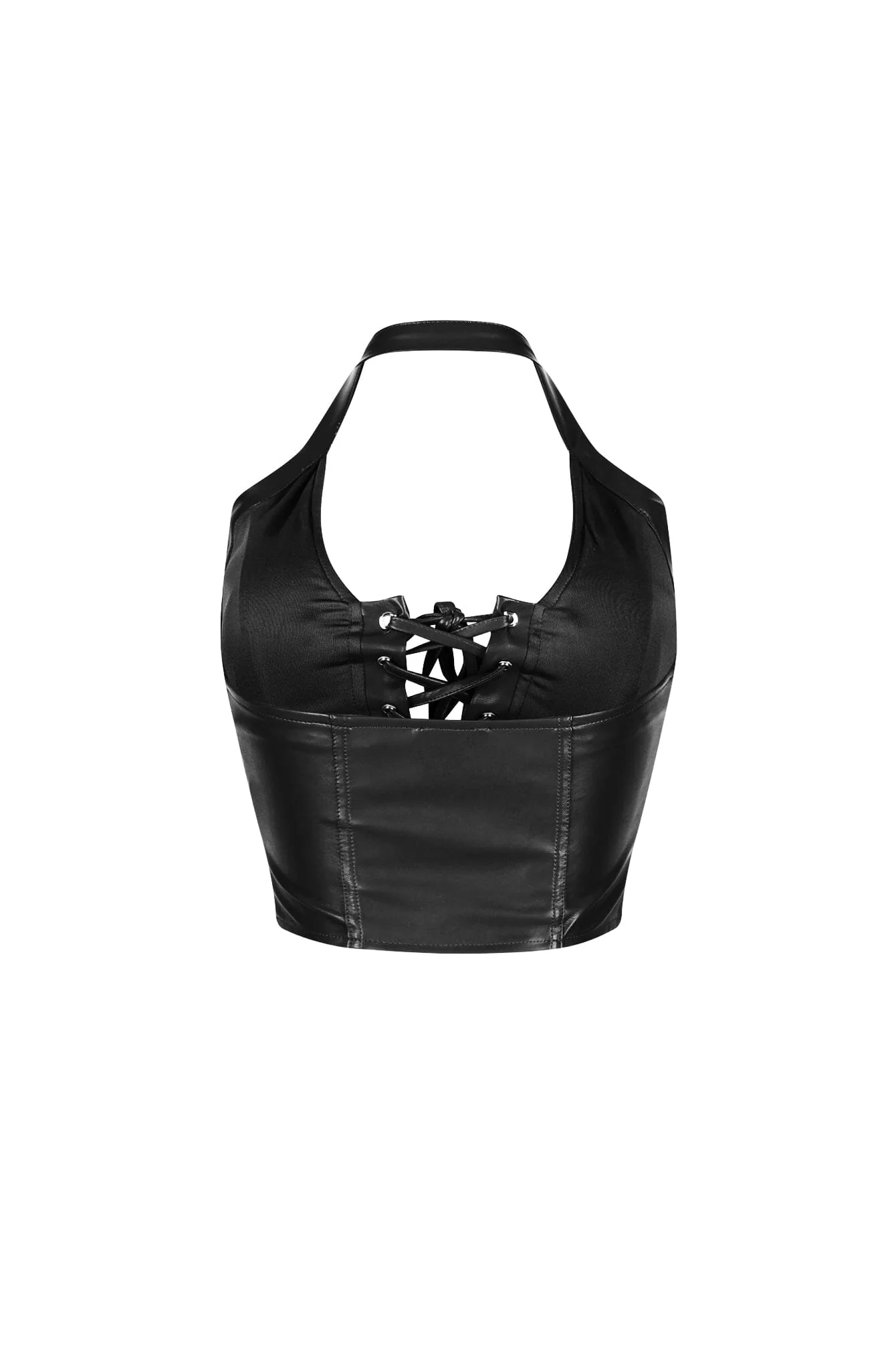 Off Roading Faux Leather Halter Top - Image 9