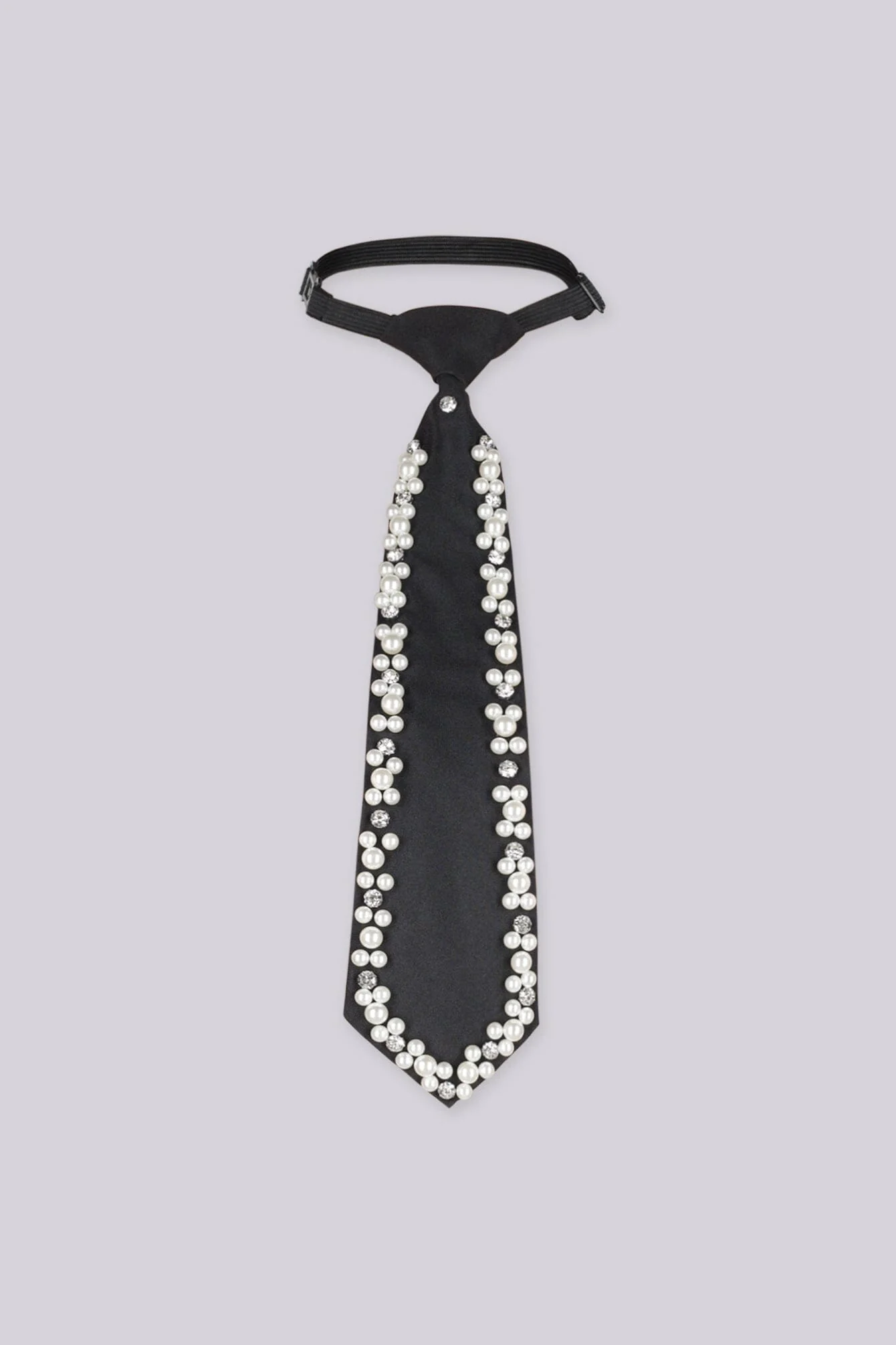 Old Money Pearl Embellished Necktie - Image 2