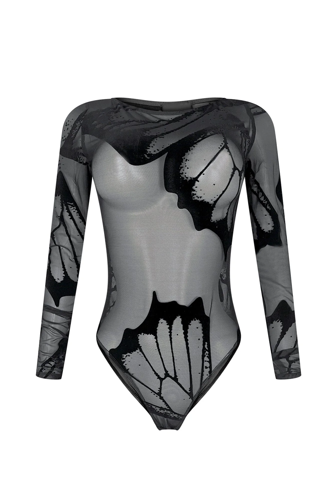 Midnight Burnout Butterfly Mesh Bodysuit - Image 6