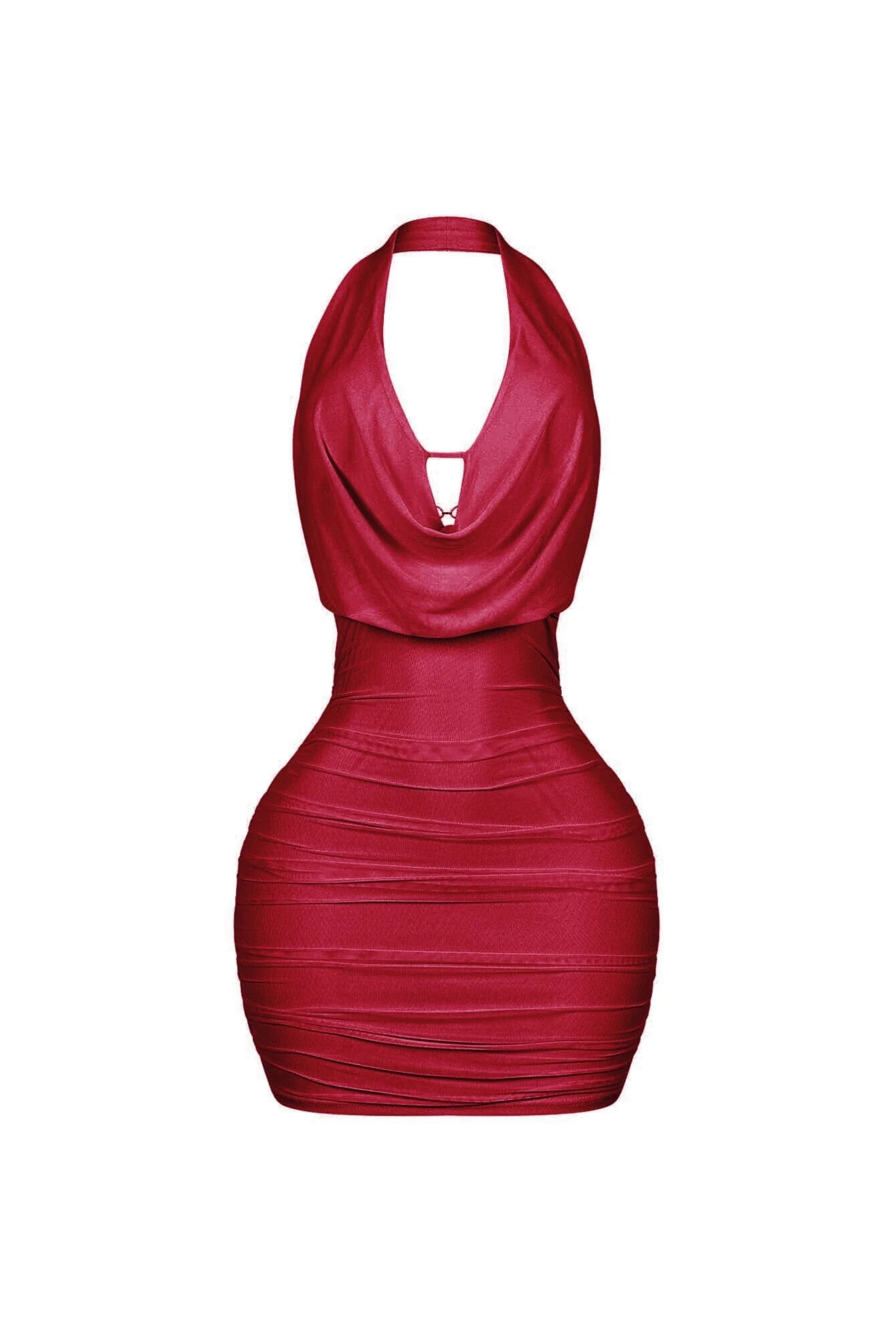Opal Glow Lace Up Halter Mini Dress - Image 5