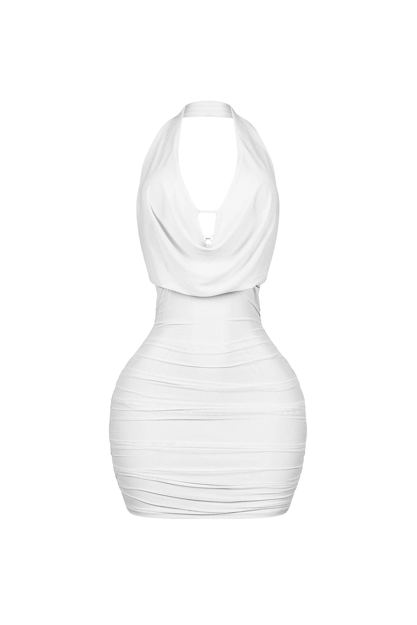 Opal Glow Lace Up Halter Mini Dress - Image 8
