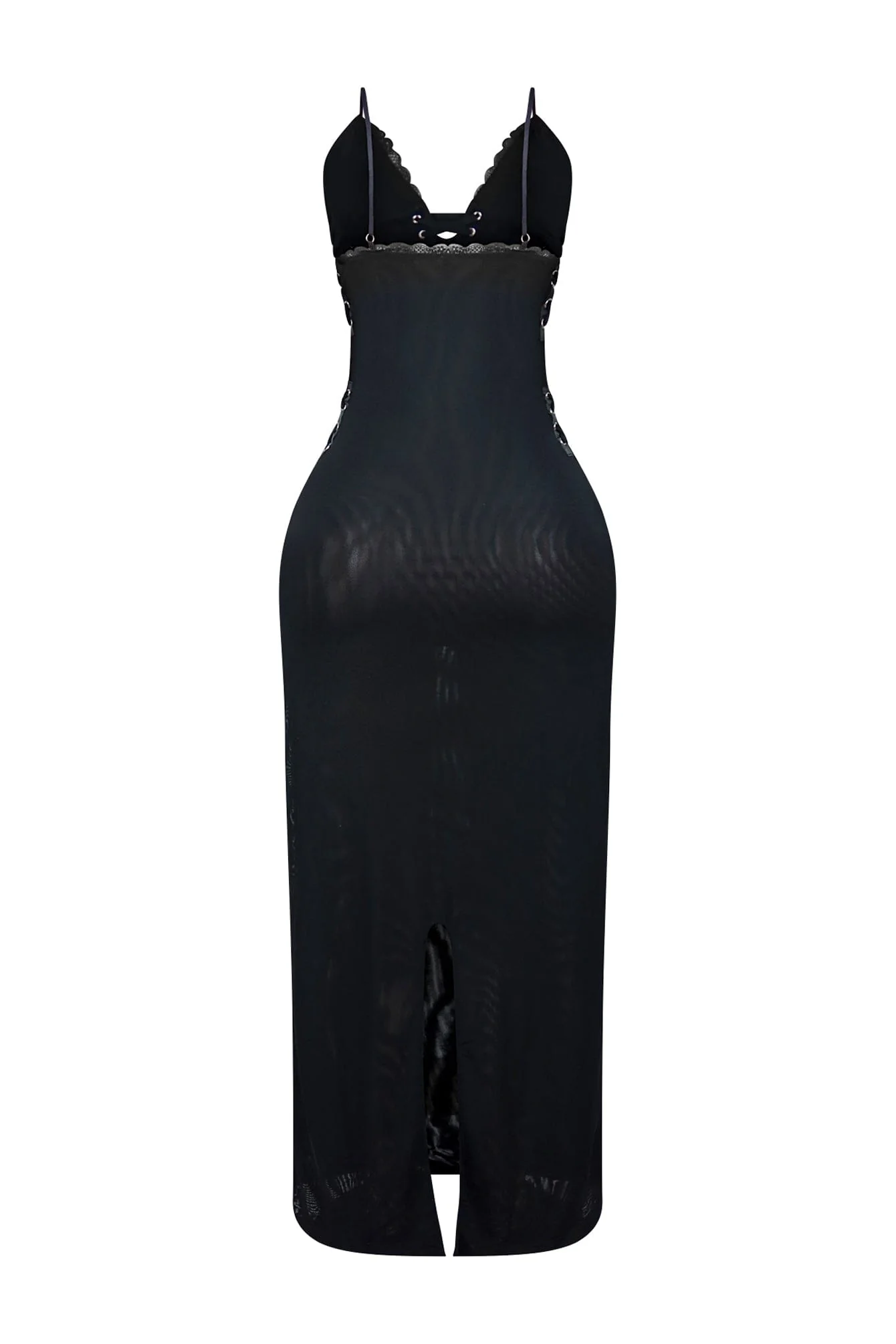 Oprah Lace Trim Mesh Maxi Dress - Image 4